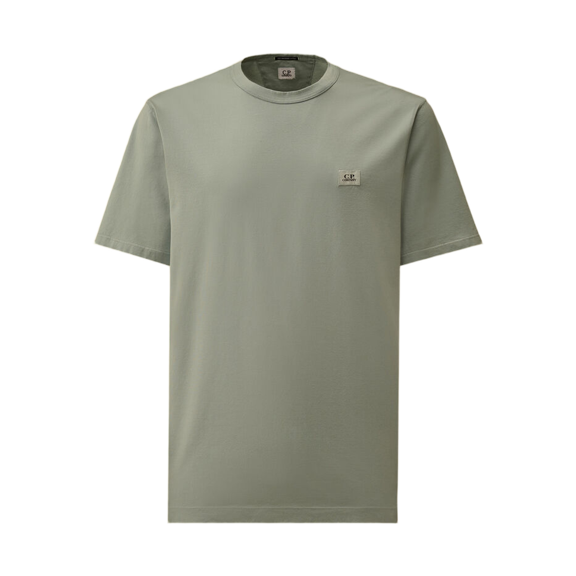 20CMTS113A006374G809 C.P. Company Mercerized Jersey 70/2 Gasato Short Sleeve Patch T-Shirt Silver Blue - 26SS