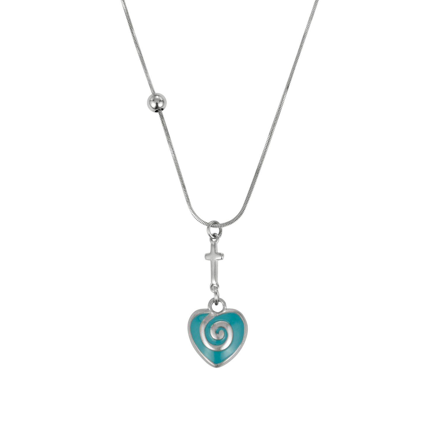 엔프프 하트메이즈 네크리스 블루(Nff Heartmaze Necklace Blue)
