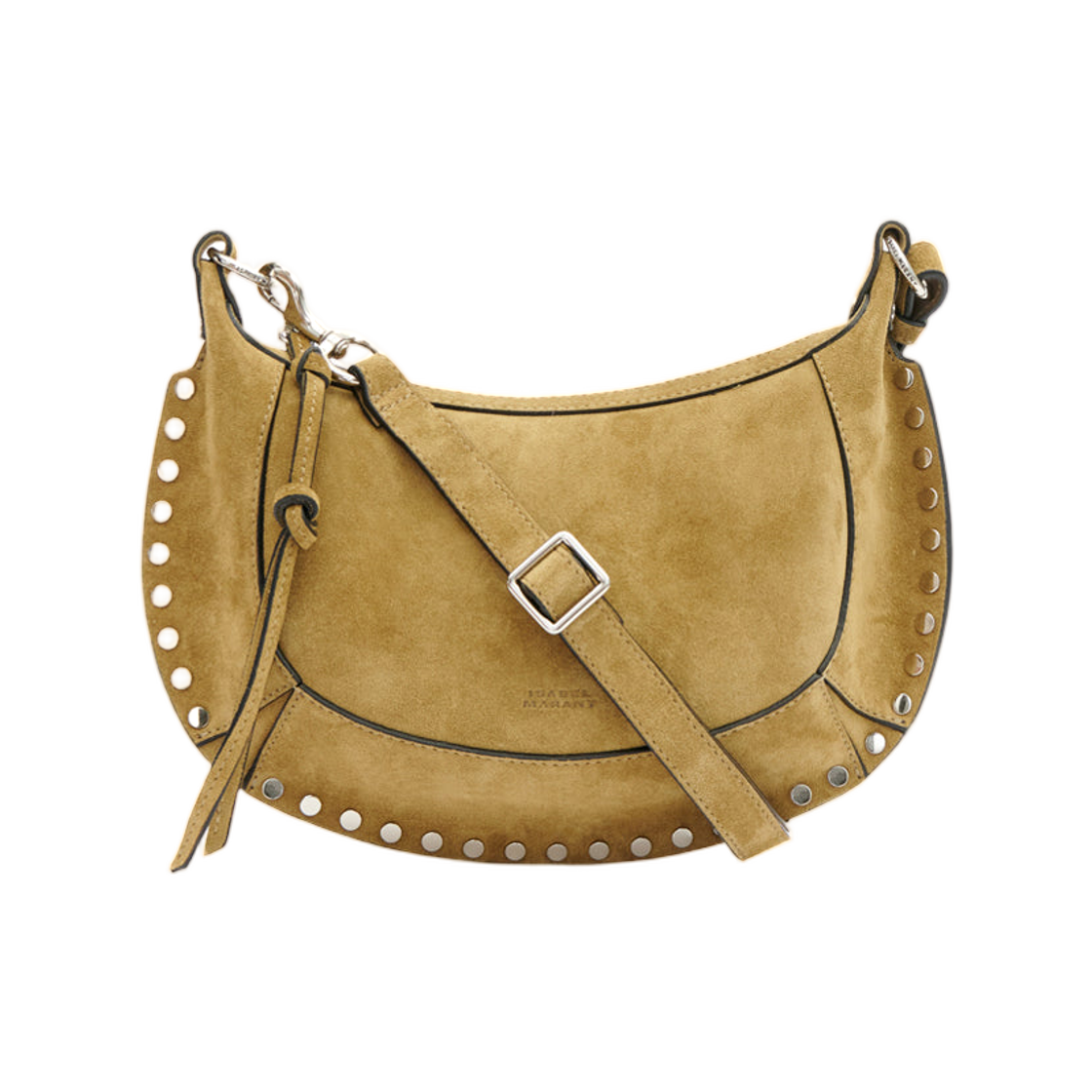 이자벨 마랑 오스칸 문 숄더 스웨이드 카프스킨 바게트 핸드백 백 토프(Isabel Marant Oskan Moon Shoulder Suede Calfskin Baguette Handbag Bag Taupe)