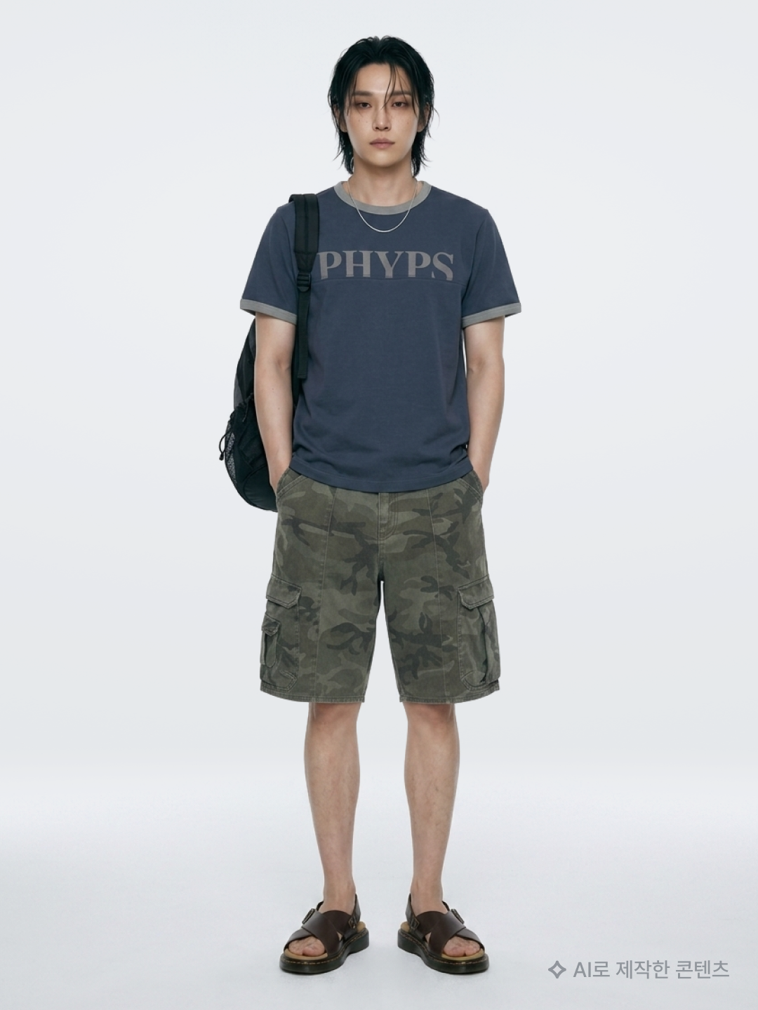 [KREAM 단독] runwhither Windbreaker Jacket V2 Blue, Recto Ribbed Tank Top Off White 착용 스타일 - 6