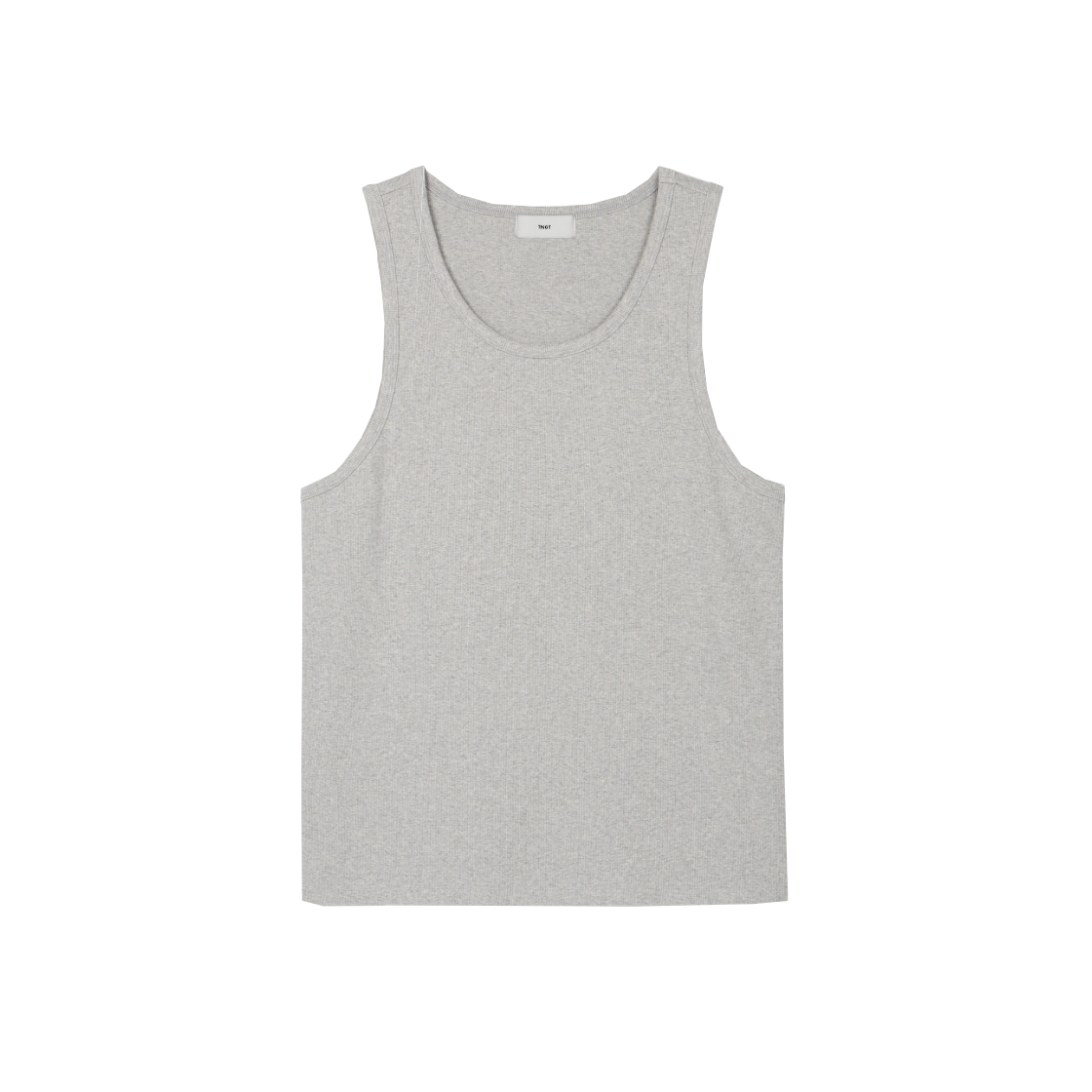 티엔지티 골지 슬림 슬리브리스 멜란지그레이(TNGT Ribbed Slim Sleeveless Melange Grey)