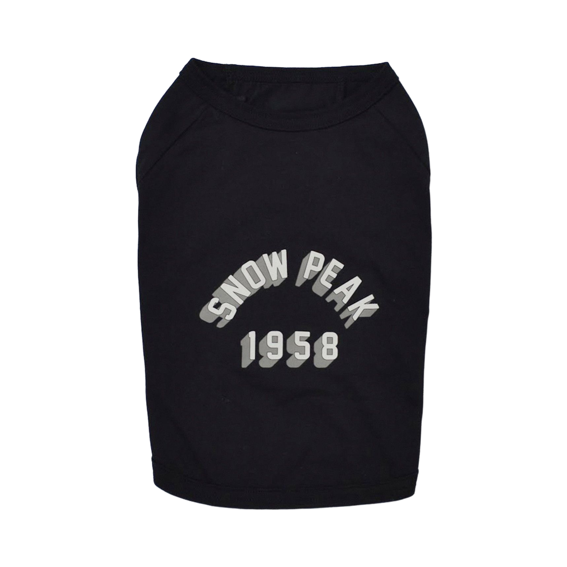 스노우 피크 도그 컬리지 티셔츠 블랙(Snow Peak Dog College T-Shirt Black)