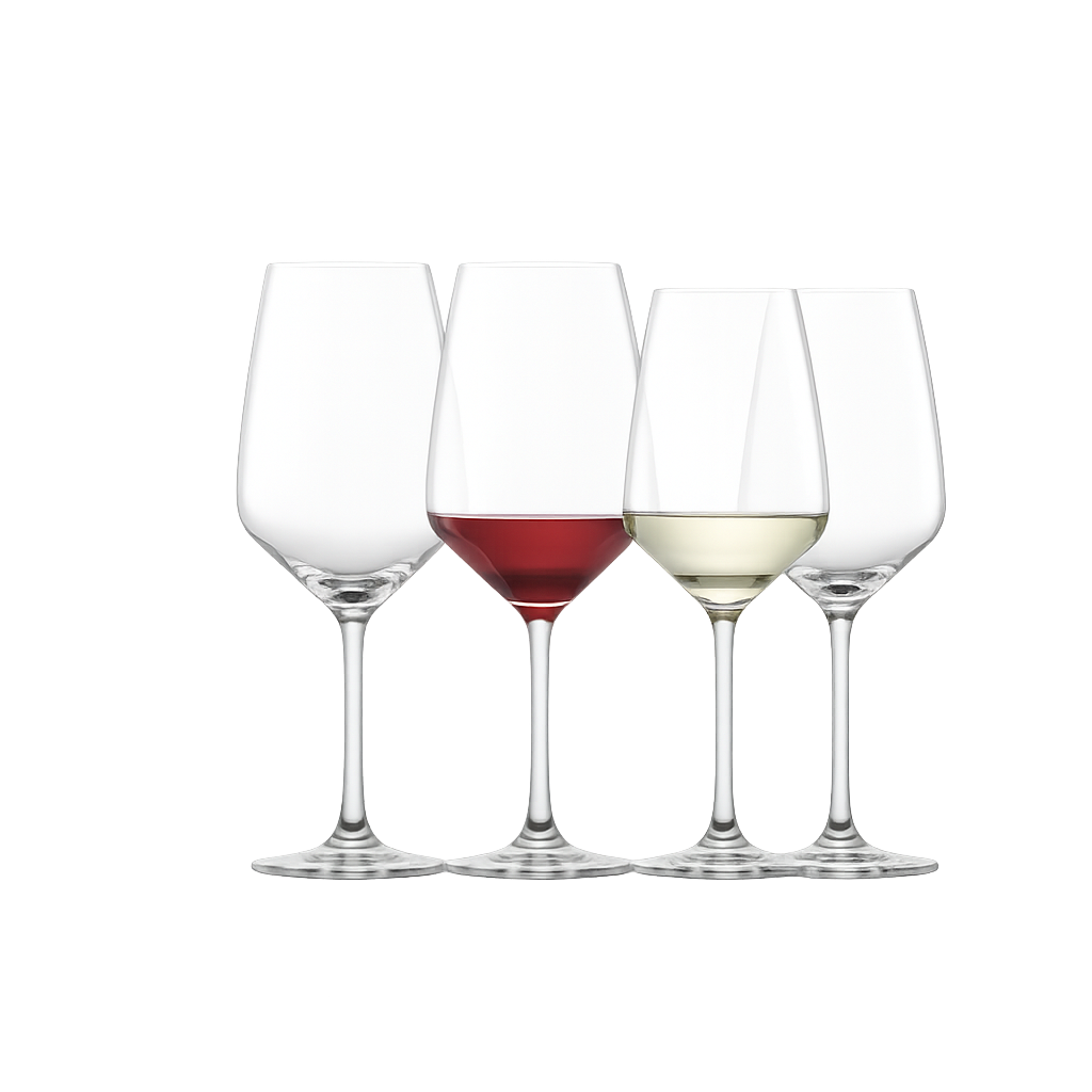 ZWIESELGLAS004 Zwiesel Glass Taste Red & White Wine Glass Set (4pcs) with Black Gift Box