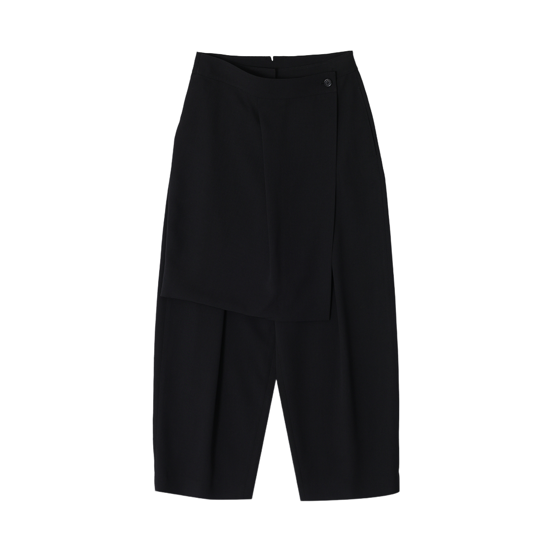WH2PT711BK (W) SONGZIO COLLECTION Asymmetric Drape Skirt Pants Black