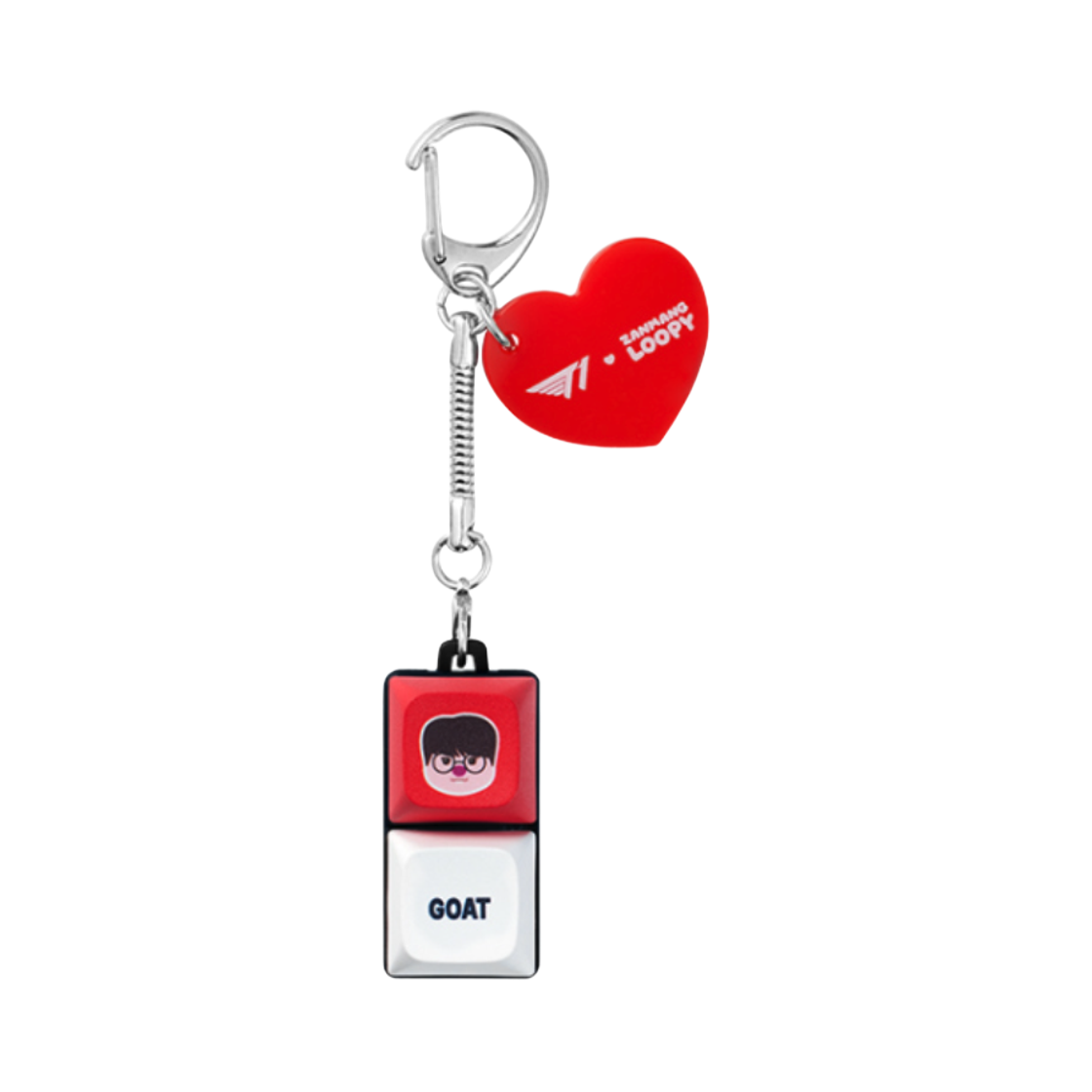 티원 x 잔망 루피 키캡 키체인 페이커(T1 x Zanmang Loopy Keycap Keychain Faker)