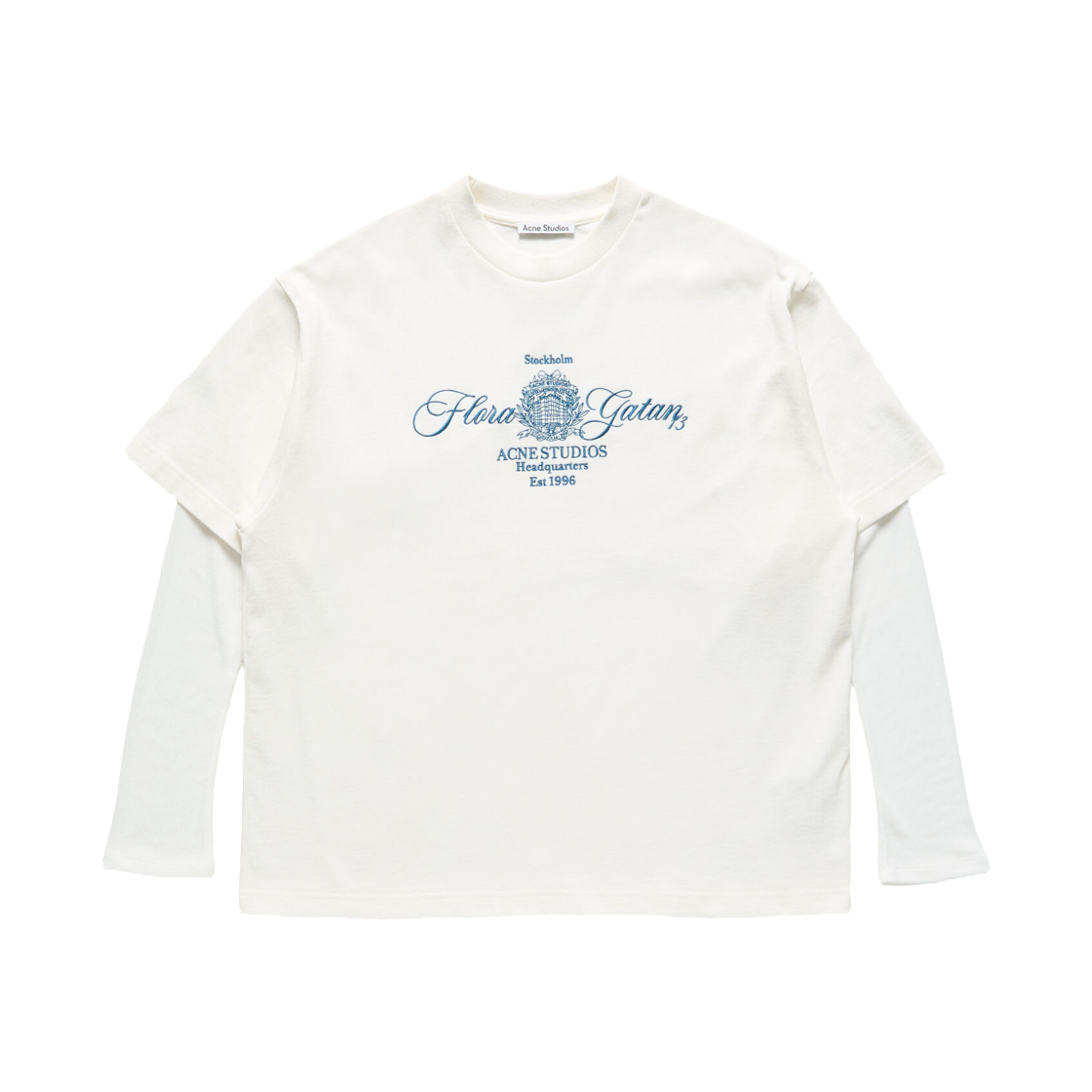AL0560-DGD (W) Acne Studios Embroidered T-Shirt Off White Ecru