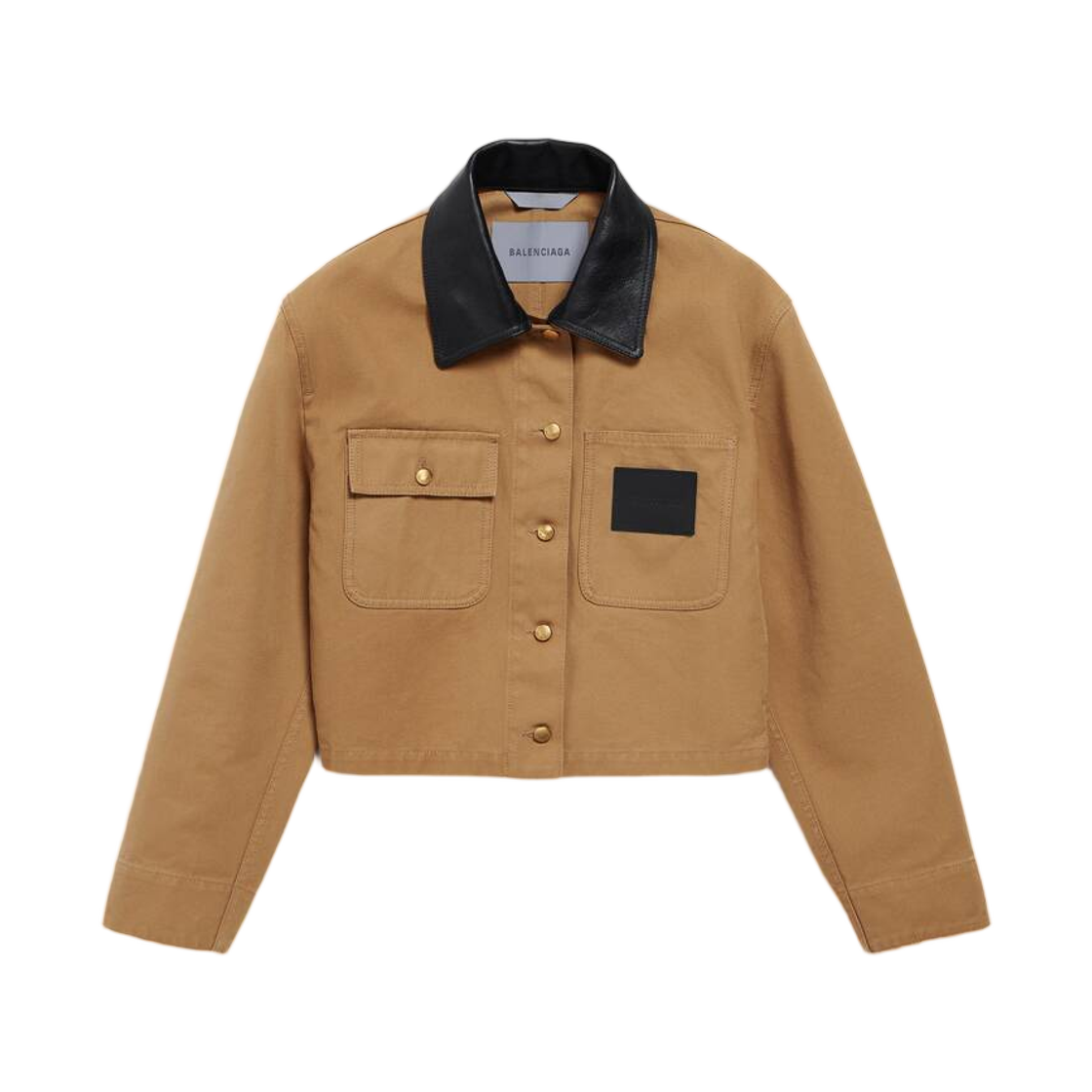 A0029PTRP159501 (W) Balenciaga Cropped Workwear Jacket in Beige