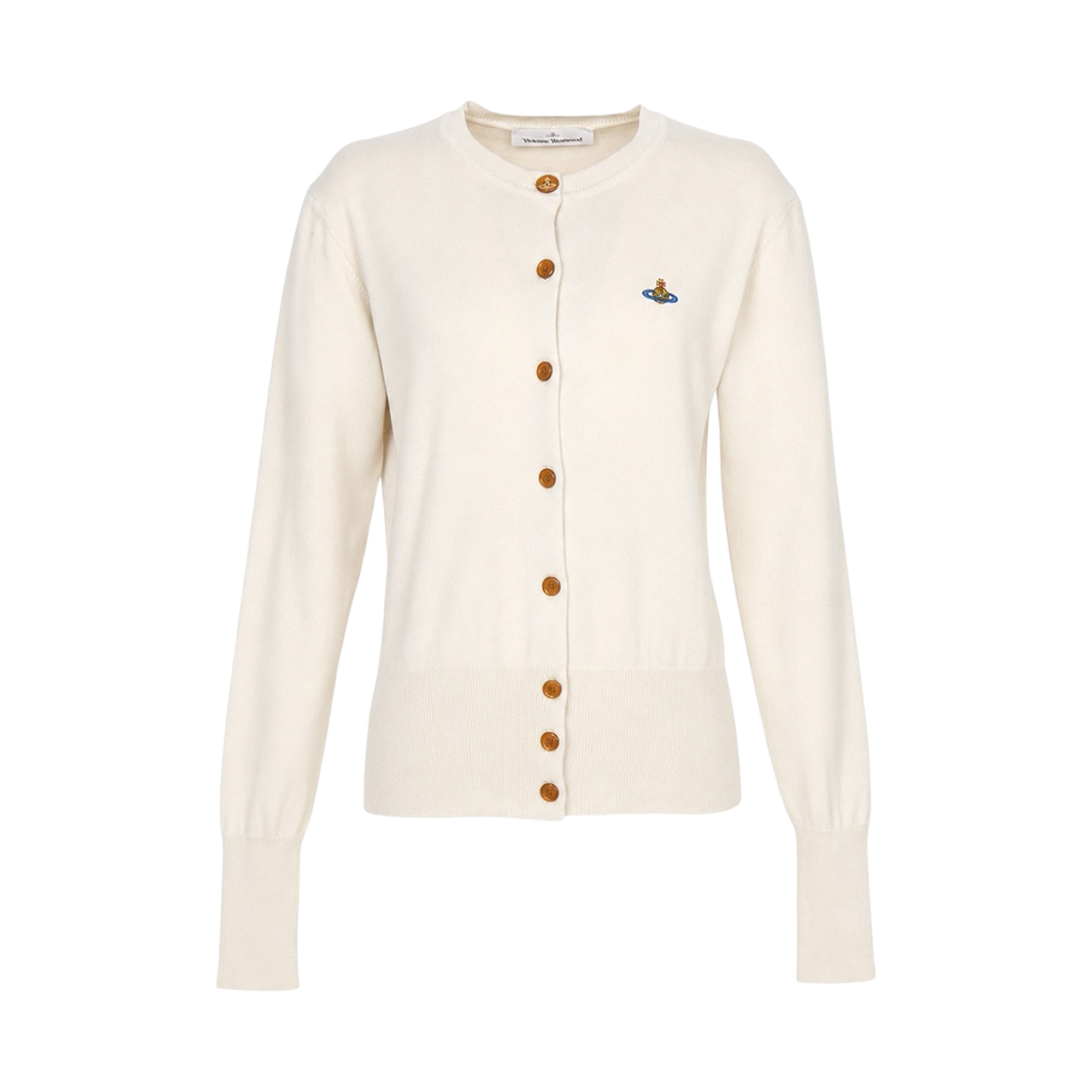 1803002P-Y001V-A405 (W) Vivienne Westwood Bea Crewneck Cardigan Off White
