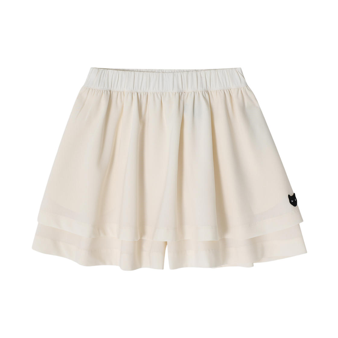 WH3PT801CR (W) SONGZIO ZZERO Flare Layered Shorts Cream