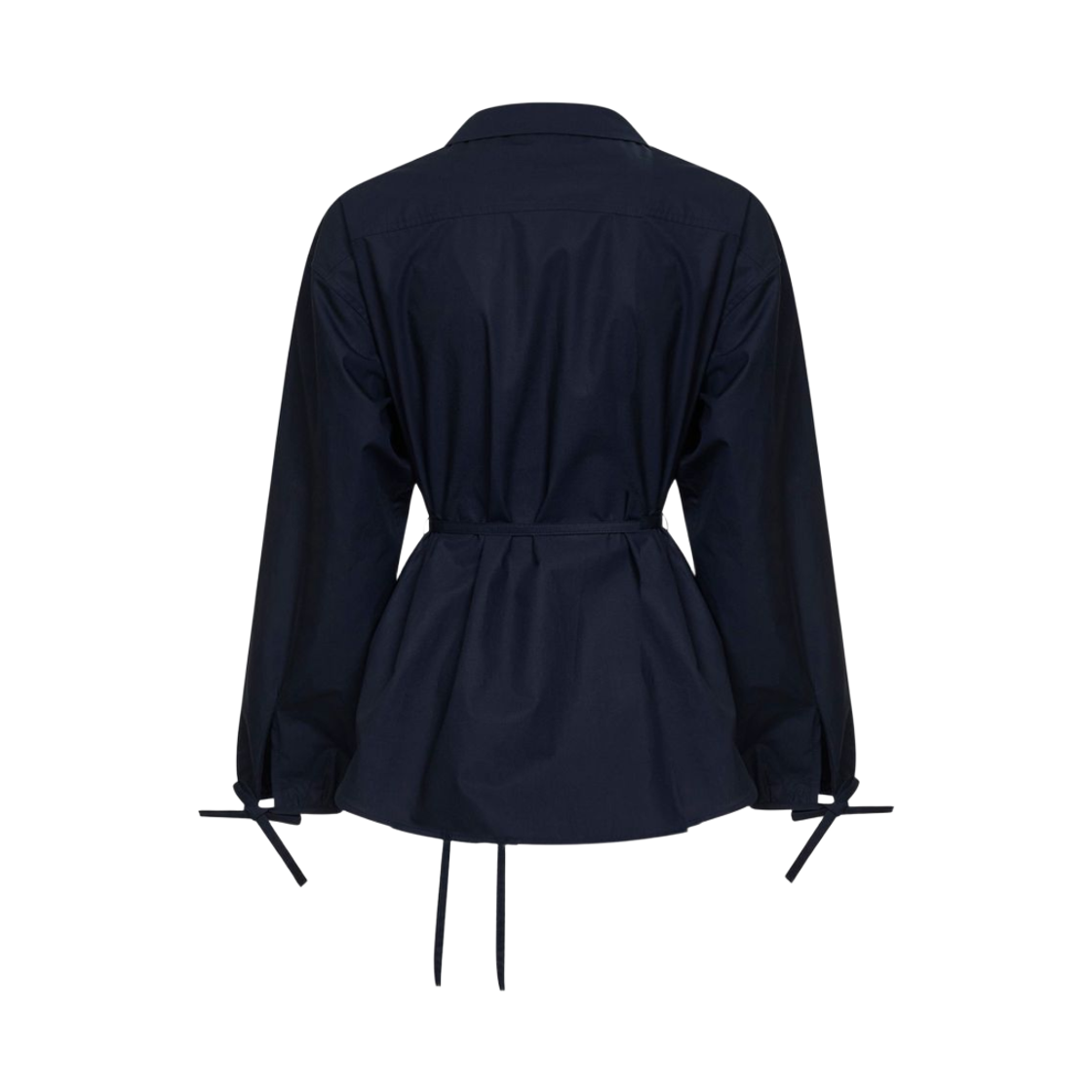 (W) 몽클레르 코튼 포플린 집업 셔츠 자켓 네이비 블루 - 26SS((W) Moncler Cotton Poplin Zip Up Shirt Jacket Navy Blue - 26SS) - 2
