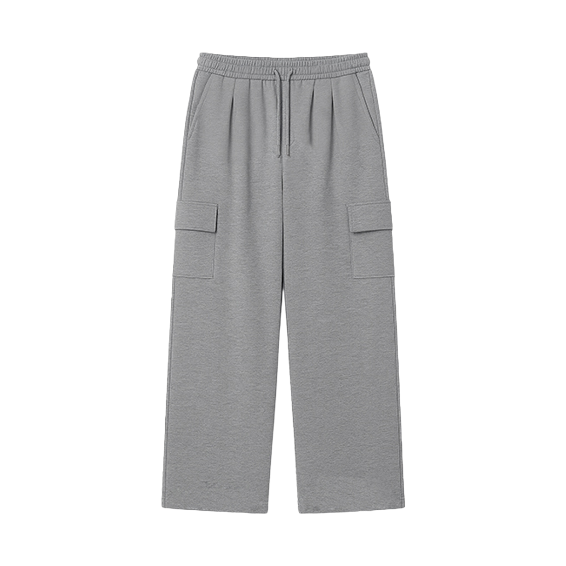 지크립 스트링 밴딩 포켓카고 와이드 트레이닝 스웻 팬츠 메란지(GCLIP String Banding Pocket Cargo Wide Sweat Suit Pants Melange)