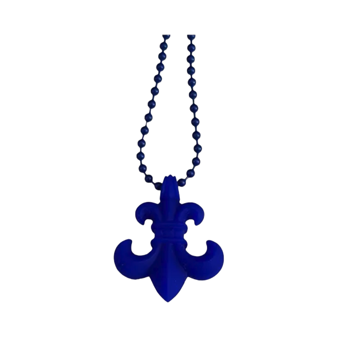 - Chrome Hearts Silichrome BS Fleur Pendant Blue