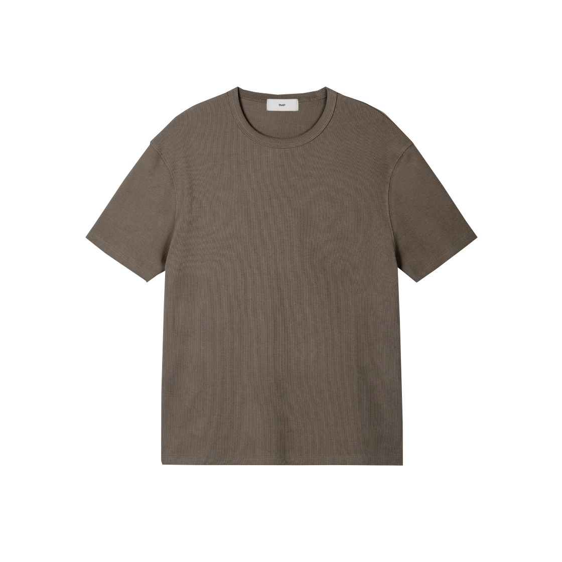 티엔지티 골지 슬림 티셔츠 베이지(TNGT Ribbed Slim Tee Beige)