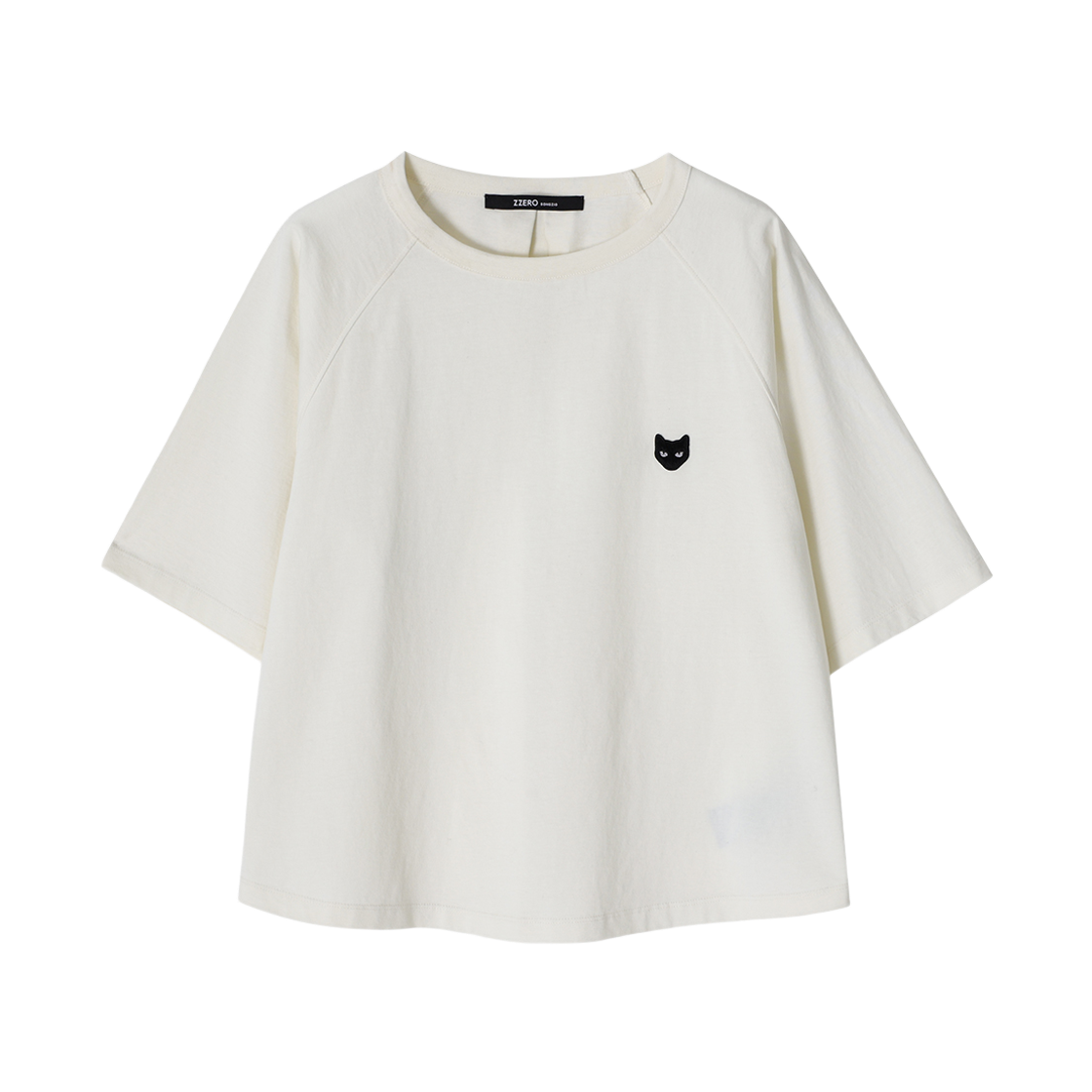WH3TS801IV (W) SONGZIO ZZERO Panther Raglan T Shirt Ivory