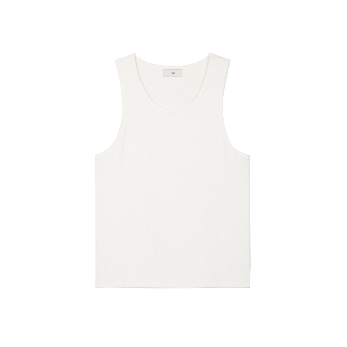 티엔지티 골지 슬림 슬리브리스 화이트(TNGT Ribbed Slim Sleeveless White)