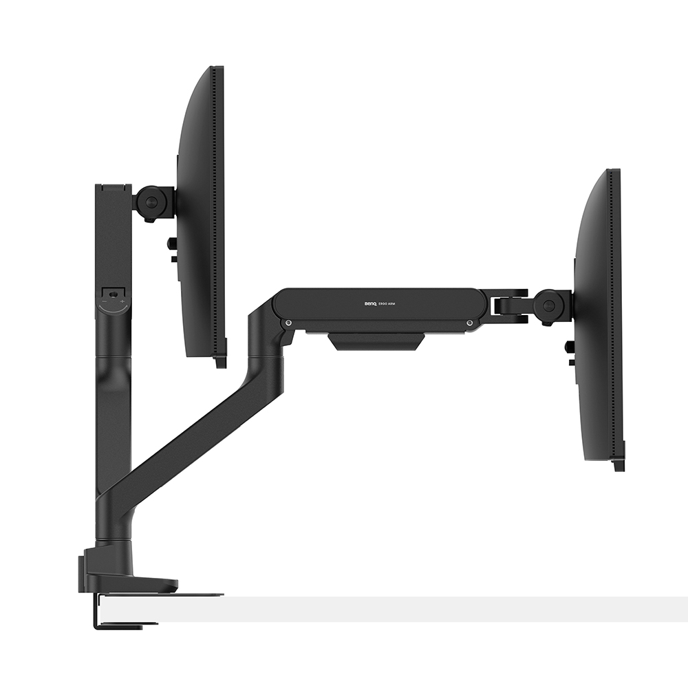 벤큐 BDH01 블랙 듀얼 모니터암 360도 회전 고중량 모니터 받침대 거치대(BenQ BDH01 Black Dual Monitor Arm 360-Degree Rotating Heavy-Duty Monitor Stand) - 4
