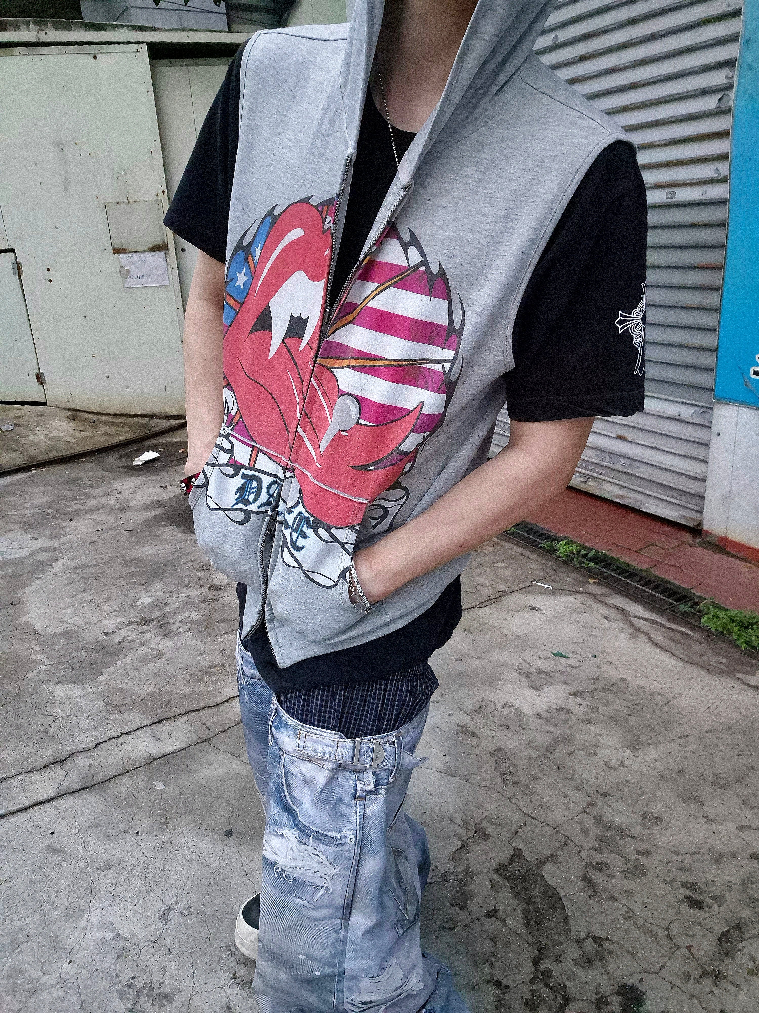 Protocol Index Trompe L'oeil Layered Pants Blue, Rick Owens Mega Bumper Geobasket Black Milk 착용 스타일 - 3