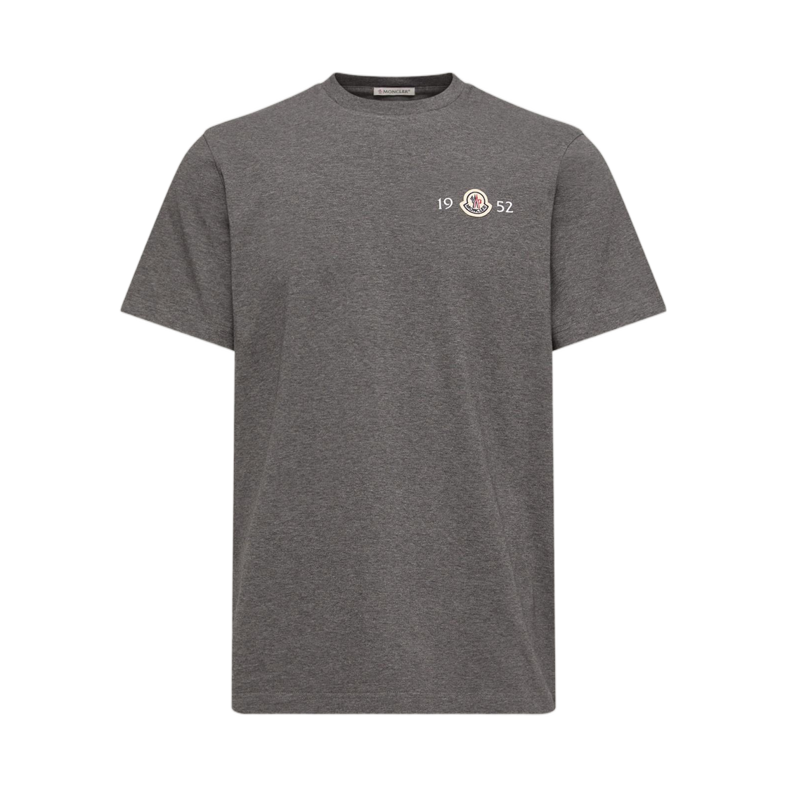 L2-091-8C00052-8790F-989 Moncler Logo Cotton T-Shirt Dark Gray - 26FW
