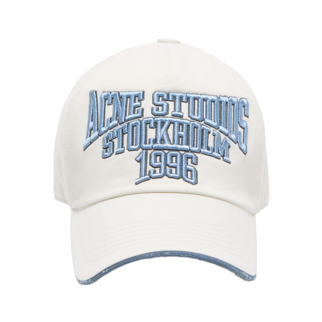 C40482-AHX Acne Studios Embroidered Logo Hat White Grey