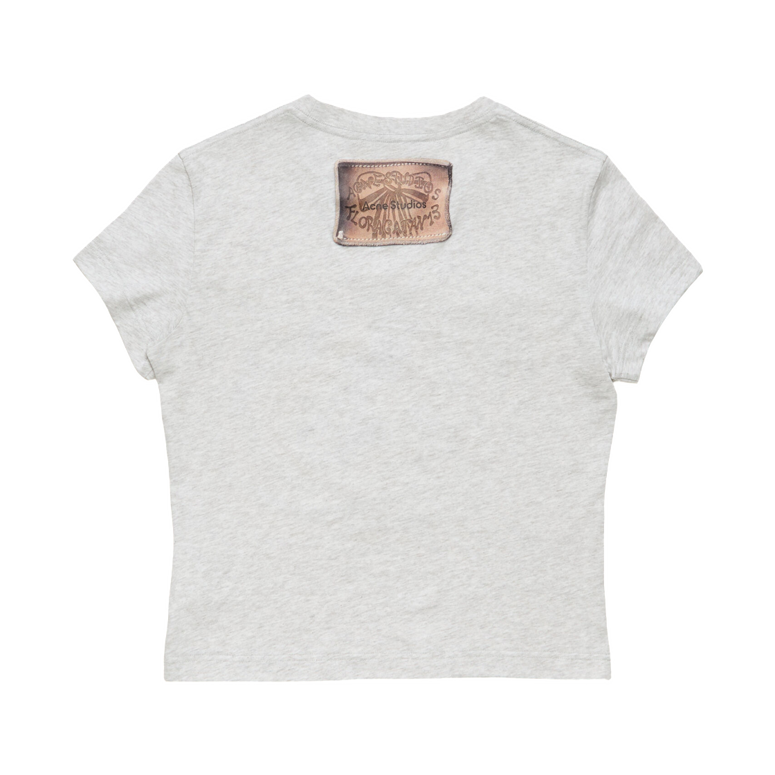 아크네 스튜디오 피티드 그래픽 티셔츠 그레이 멜란지(Acne Studios Fitted Graphic T-Shirt Grey Melange) - 2