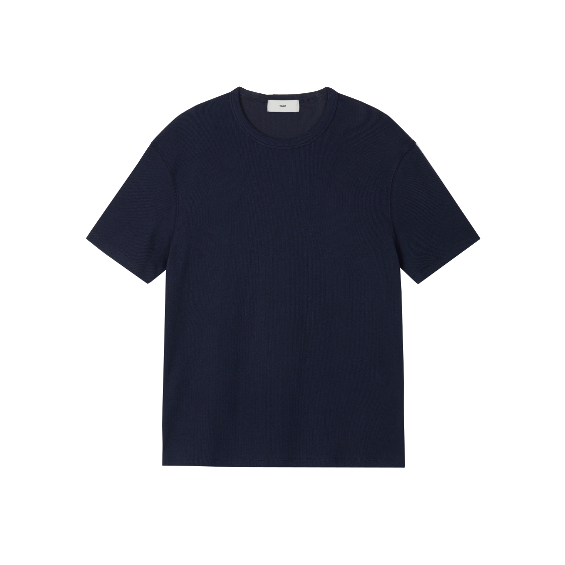 티엔지티 골지 슬림 티셔츠 네이비(TNGT Ribbed Slim Tee Navy)