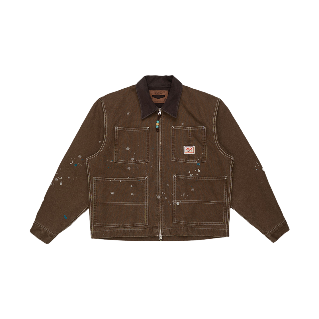 에이비오 크롭드 초어 코트 브라운 캔버스(ABO Cropped Chore Coat Brown Canvas)
