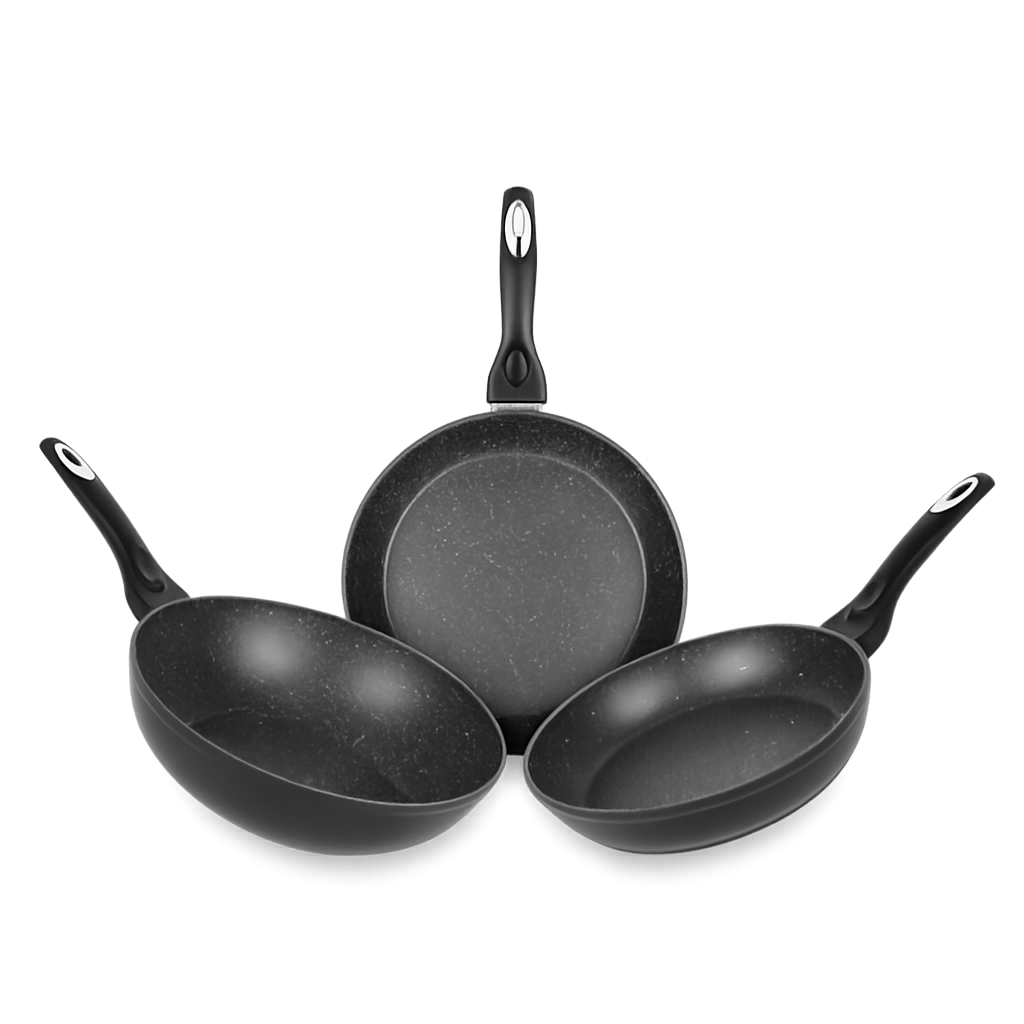 비알케이 스마트 후라이팬 3종(24+28F/P+28WOK) 세트(BRK Smart Frypan 3‑Piece Set (24cm + 28cm Frypan + 28cm Wok))