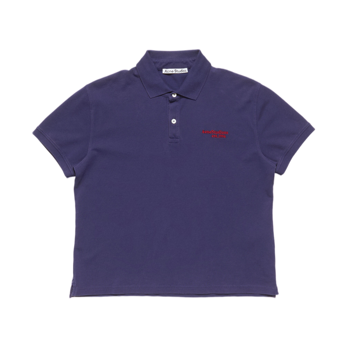 CL0471-BG3 Acne Studios Logo Polo T-Shirt Navy