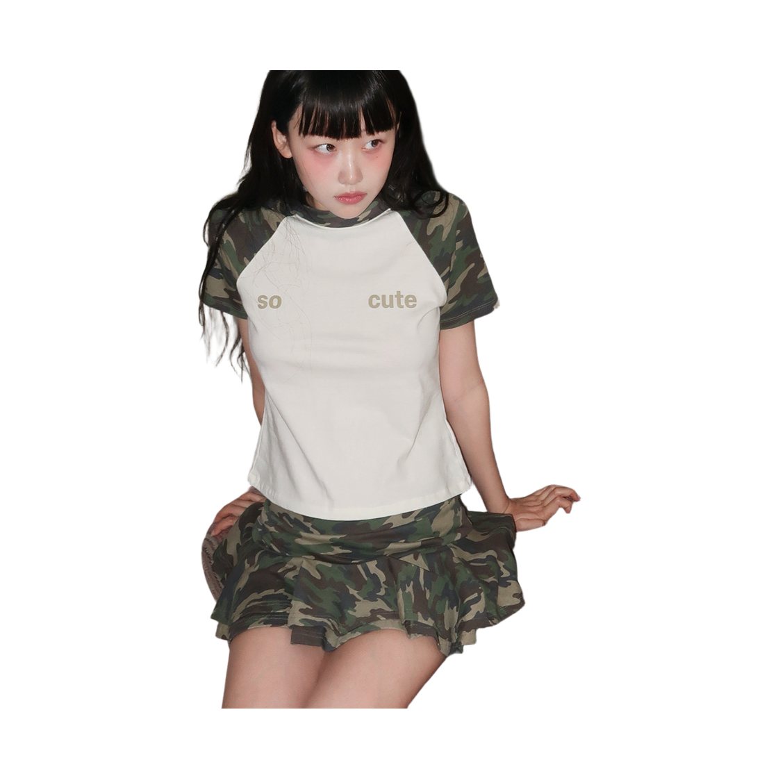 키코지 카모 스커트 팬츠(kikozy Camo Skirt Pants) - 4