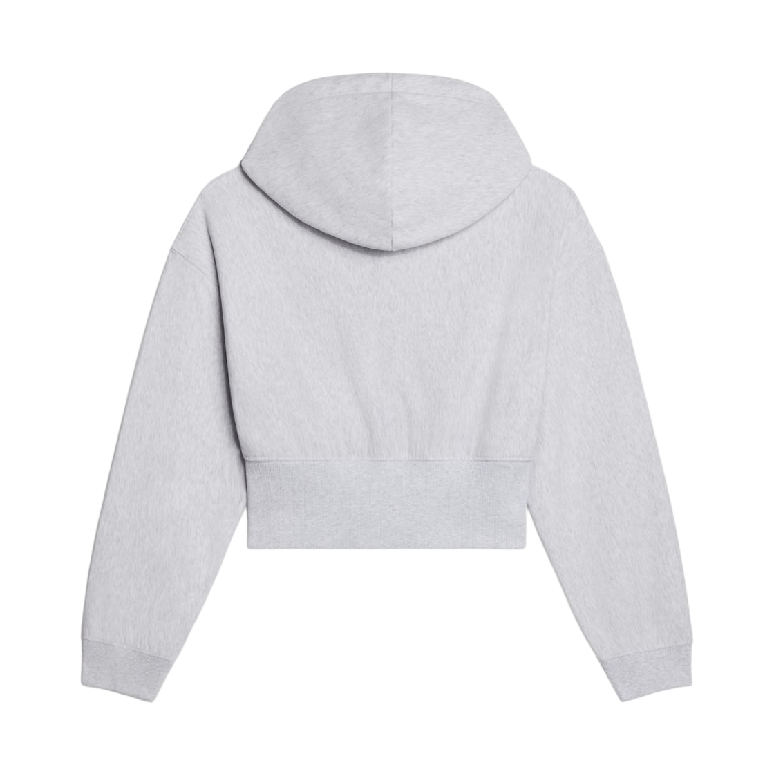 (W) 셀린느 크롭 지퍼 후드 코튼 플리스 페일 그레이((W) Celine Cropped Zipped Hoodie in Cotton Fleece Pale Grey) - 2
