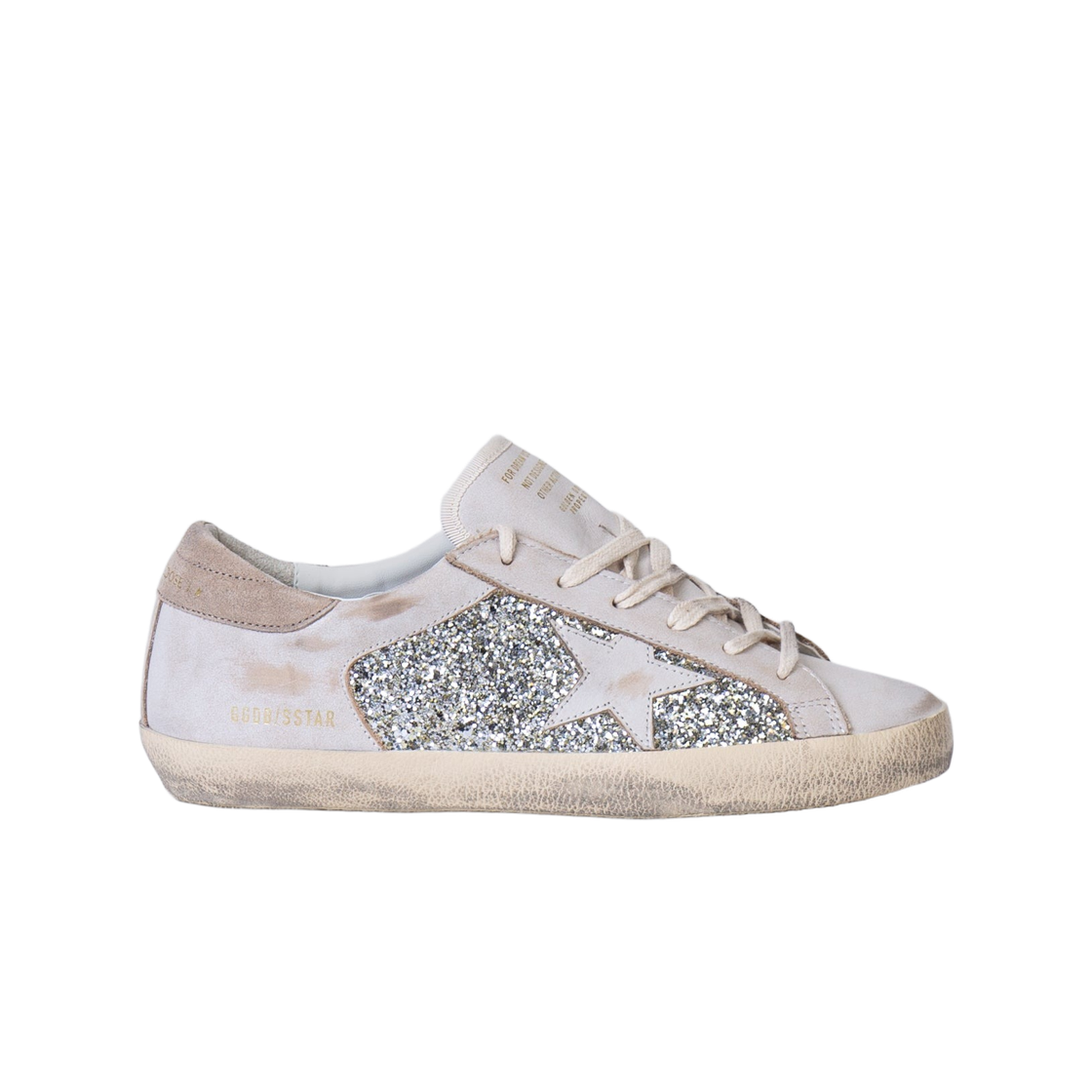 GWF00103-F008901-10931 (W) Golden Goose Superstar Glitter Sneakers White