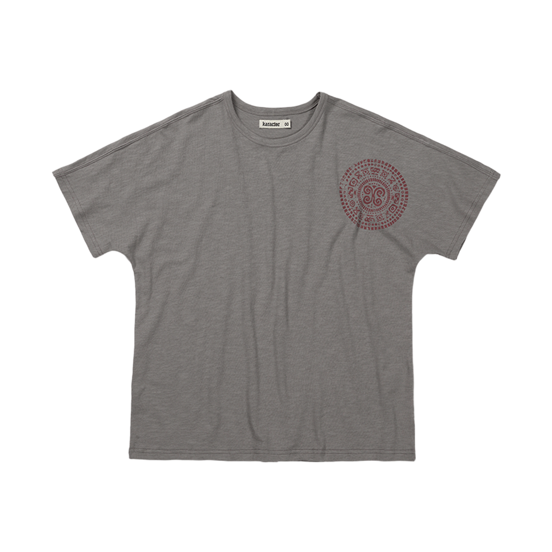 카락터 보테 하프 티셔츠 머드 그레이(Karactor Boteh Half T-shirts Mud Gray) - 1