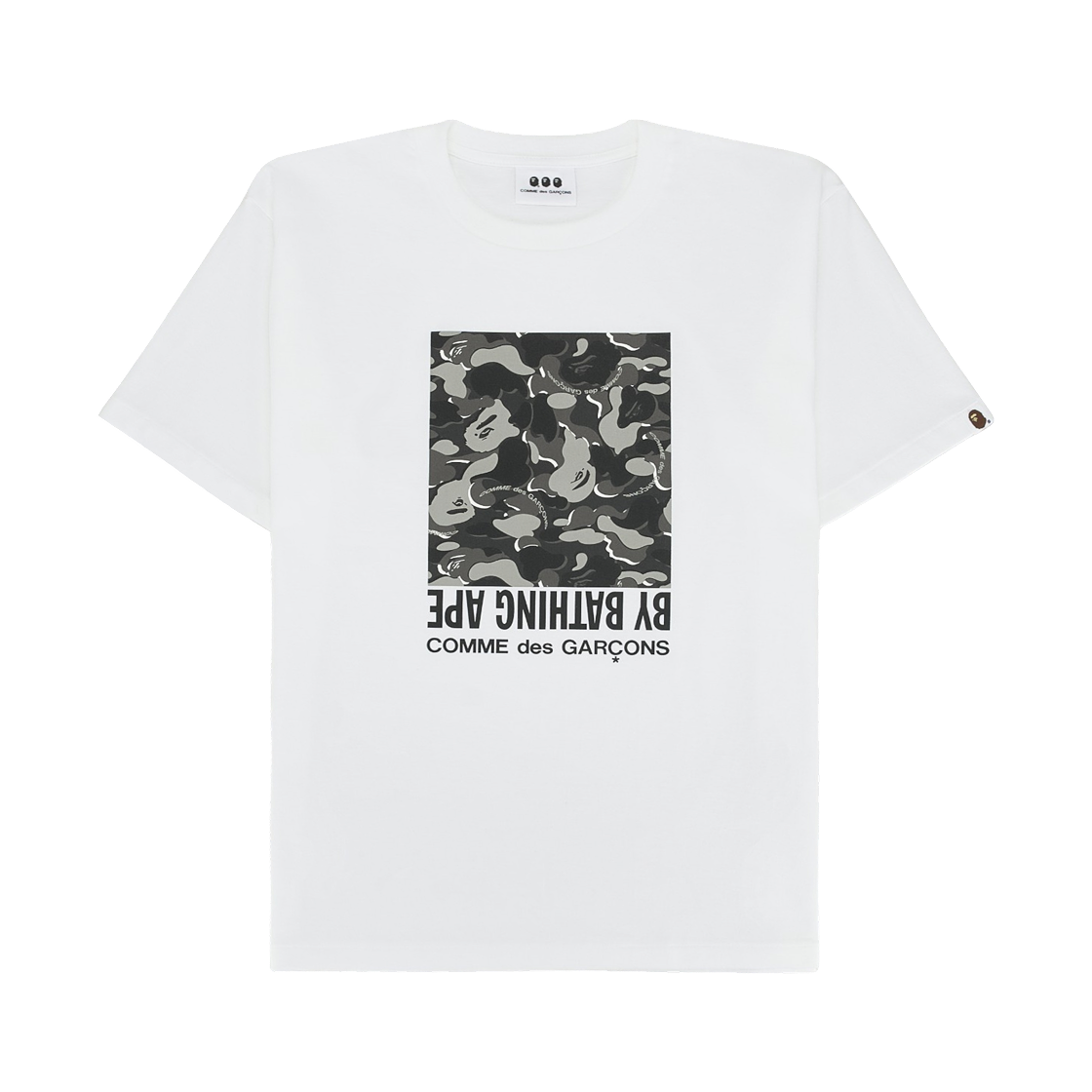 베이프 x 꼼데가르송 오사카 카모 박스 티셔츠 화이트(BAPE x Comme des Garcons Osaka Camo Box T-Shirt White) - 1