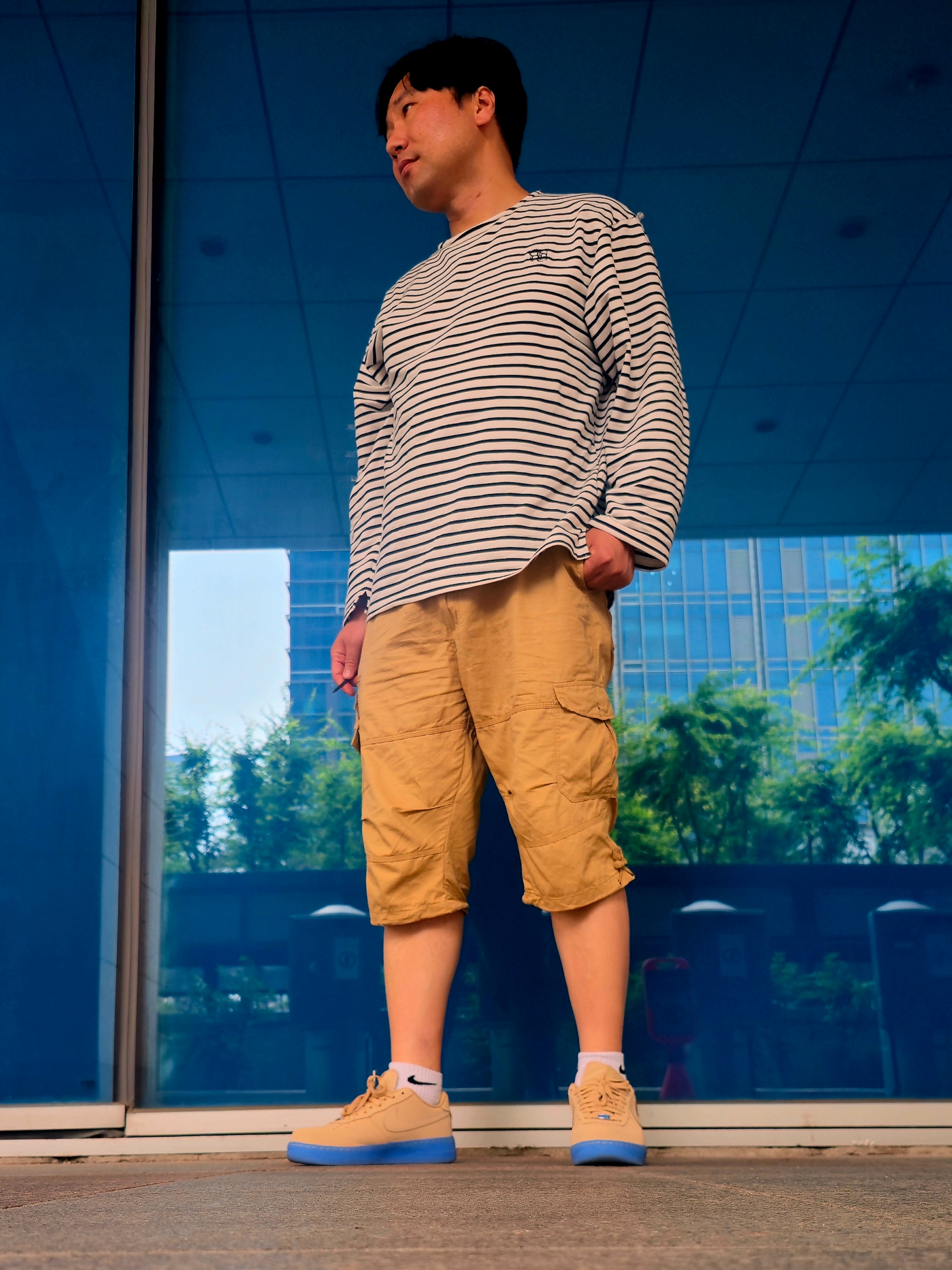 General Idea Woman Long Sleeve Border T-Shirts Navy, Nike x Kobe Bryant Air Force 1 Low Protro Linen and University Blue 착용 스타일