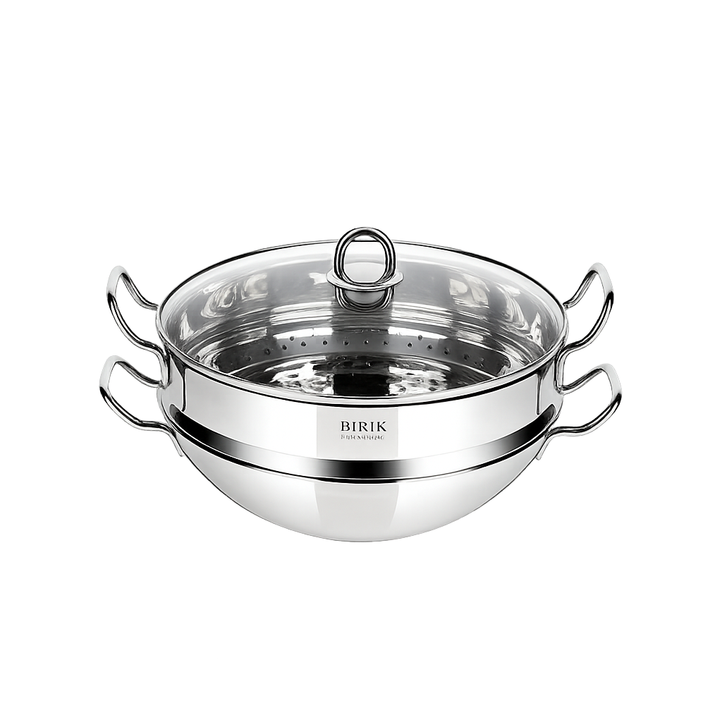 비알케이 스마트 프로피 WOK 28cm(찜기 포함)(BRK Smart Profi 28cm Wok Set with Steamer)