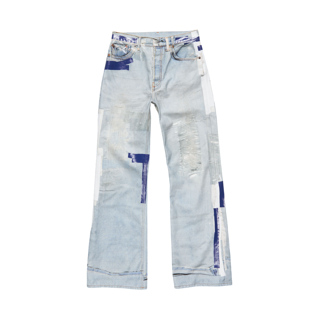 아크네 스튜디오 트롱프 뢰유 테이프 진 라이트 블루(Acne Studios Trompe L’Oeil Tape Jeans Light Blue)