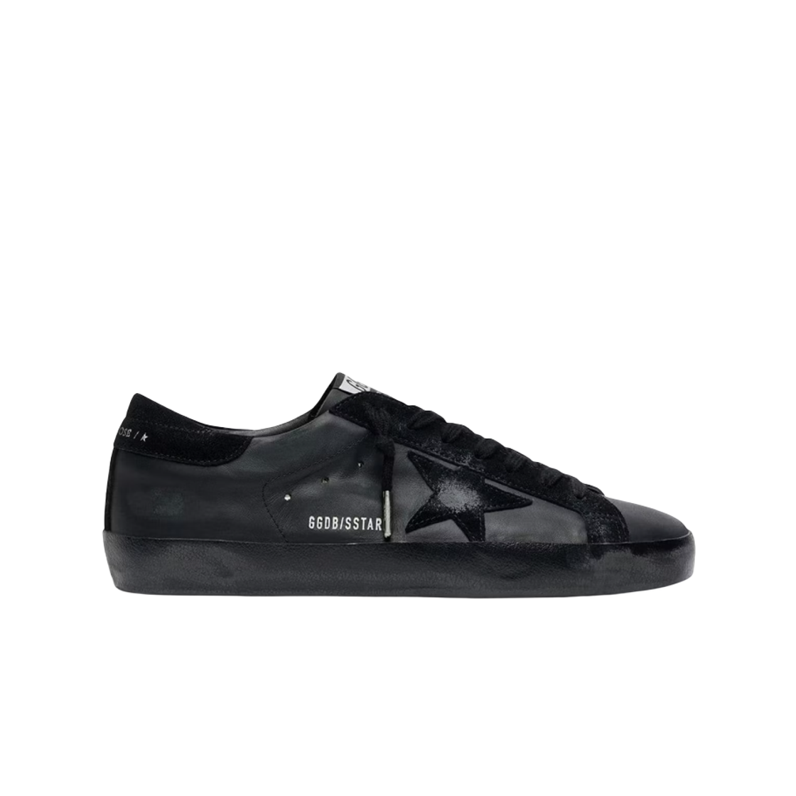 GMF00101-F007991-90100 Golden Goose Superstar Black Suede Star Black Heel Tab Sneakers Black