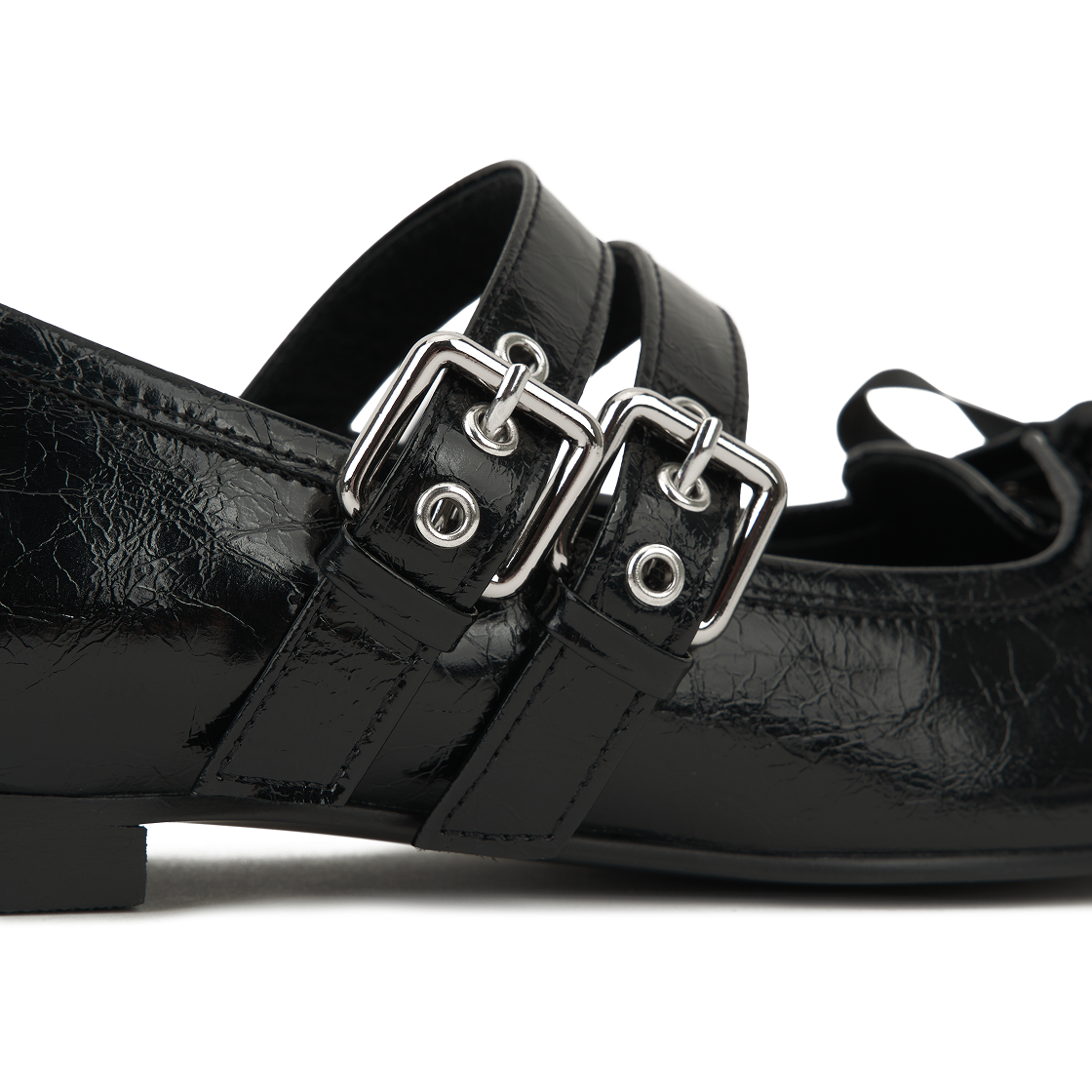 (W) 파르티멘토 발레리나 플랫 블랙((W) Partimento Ballerina Flat Black) - 8