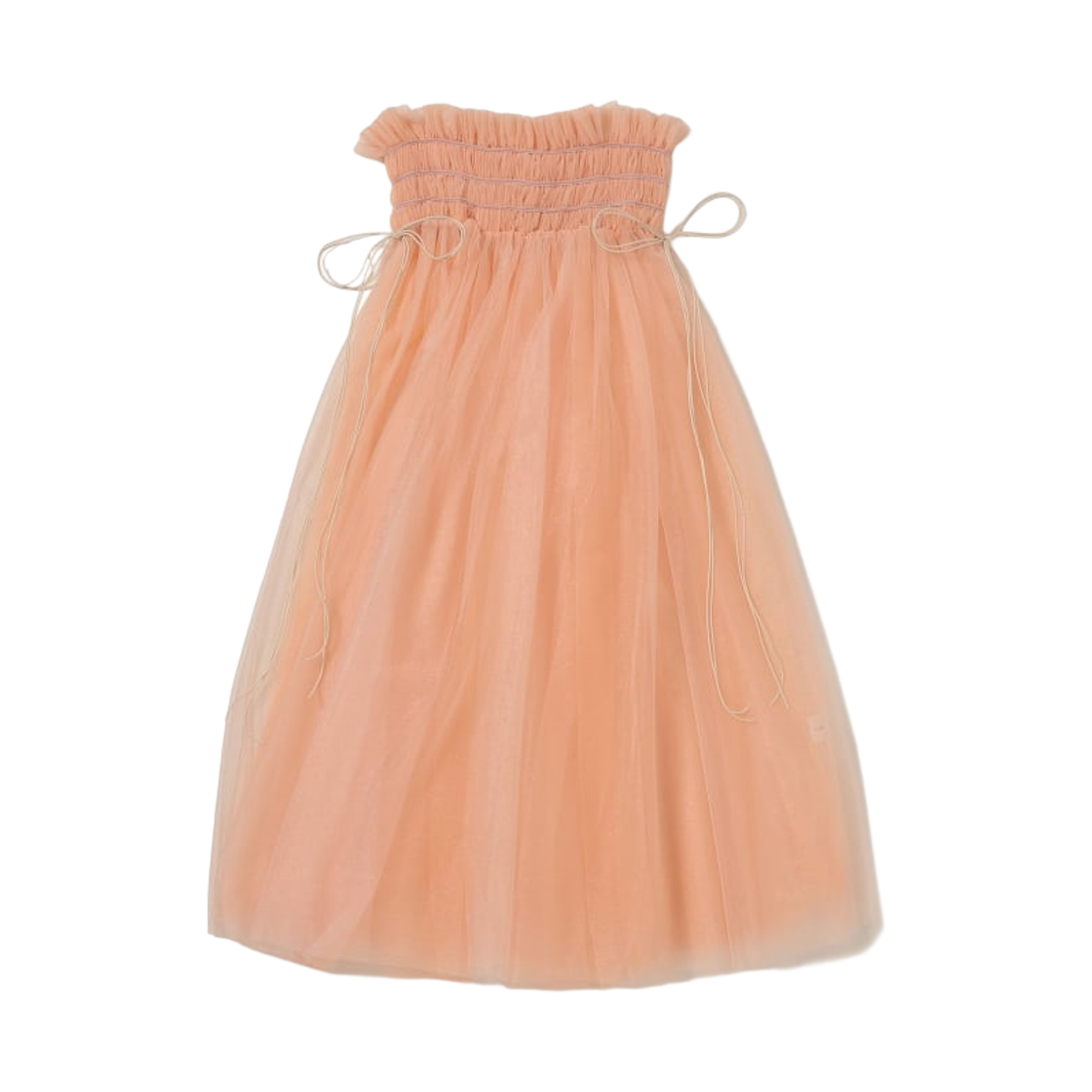 (W) 카롤리나 글레이서 시어 튤 롱 스커트 핑크((W) Carolina Glaser Sheer Tulle Long Skirt Pink) - 1