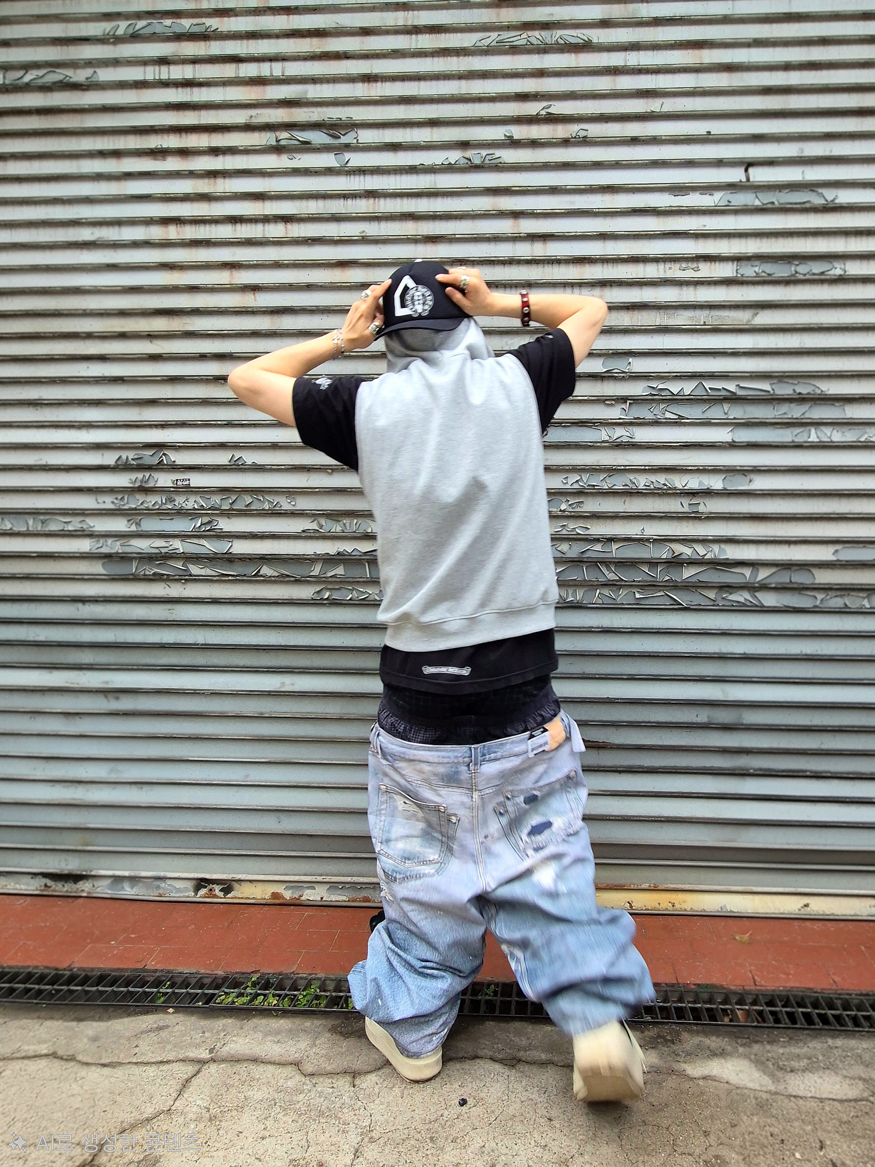 Protocol Index Trompe L'oeil Layered Pants Blue, Rick Owens Mega Bumper Geobasket Black Milk 착용 스타일 - 1