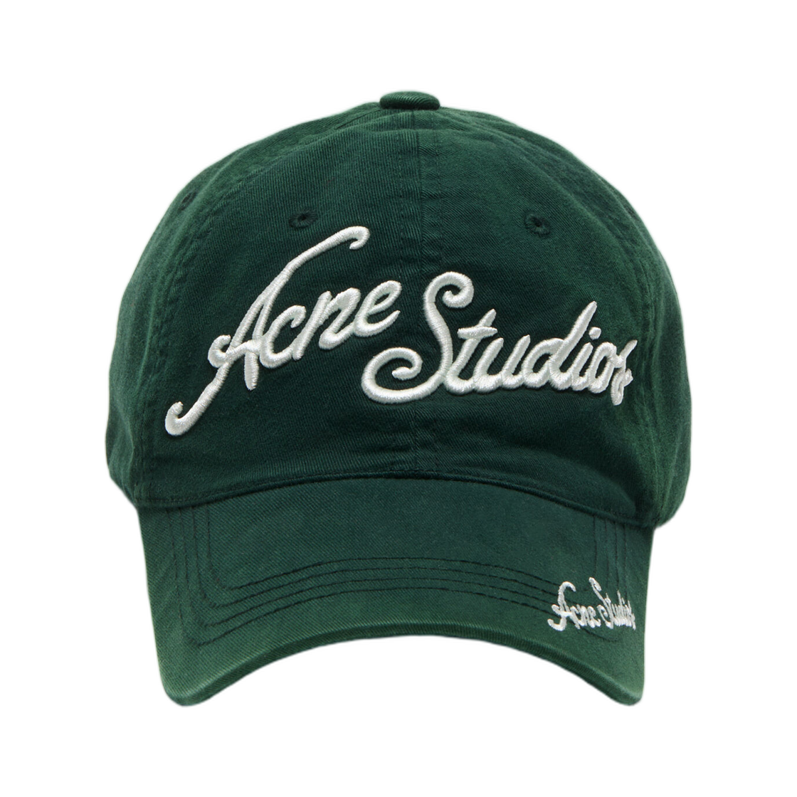 C40475-AAX Acne Studios Embroidered Logo Cap Dark Green