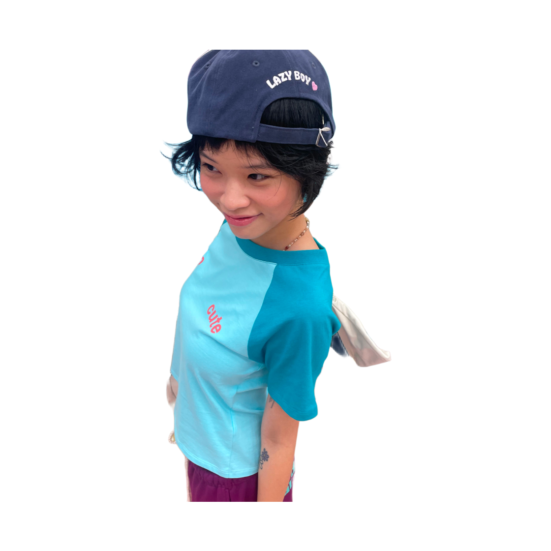 키코지 쏘 큐트 래글런 티셔츠 더콰이즈(So Cute Raglan T-shirt_Turquoise) - 6
