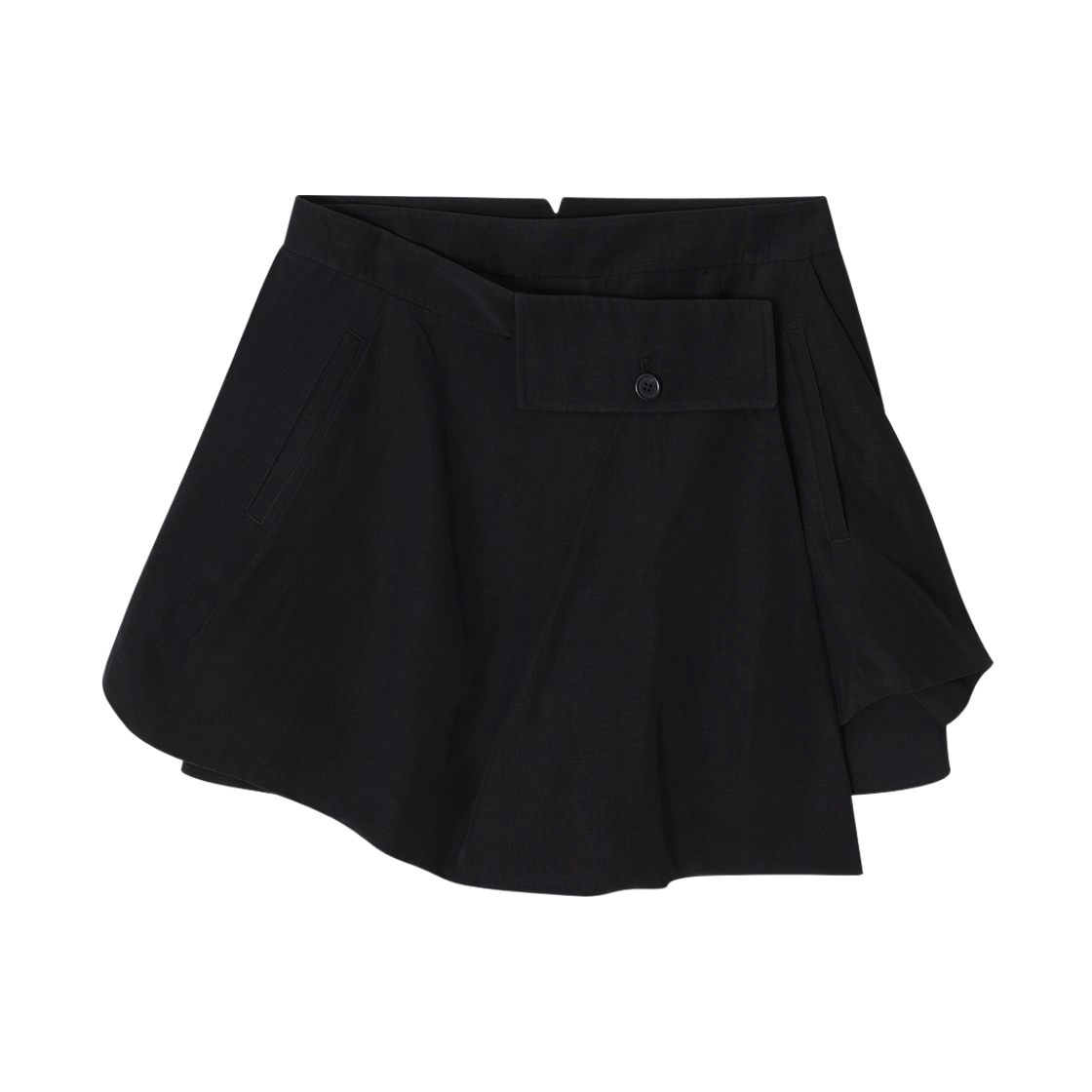 WH2SK752BK (W) SONGZIO COLLECTION Asymmetric Drape Mini Skirt Black