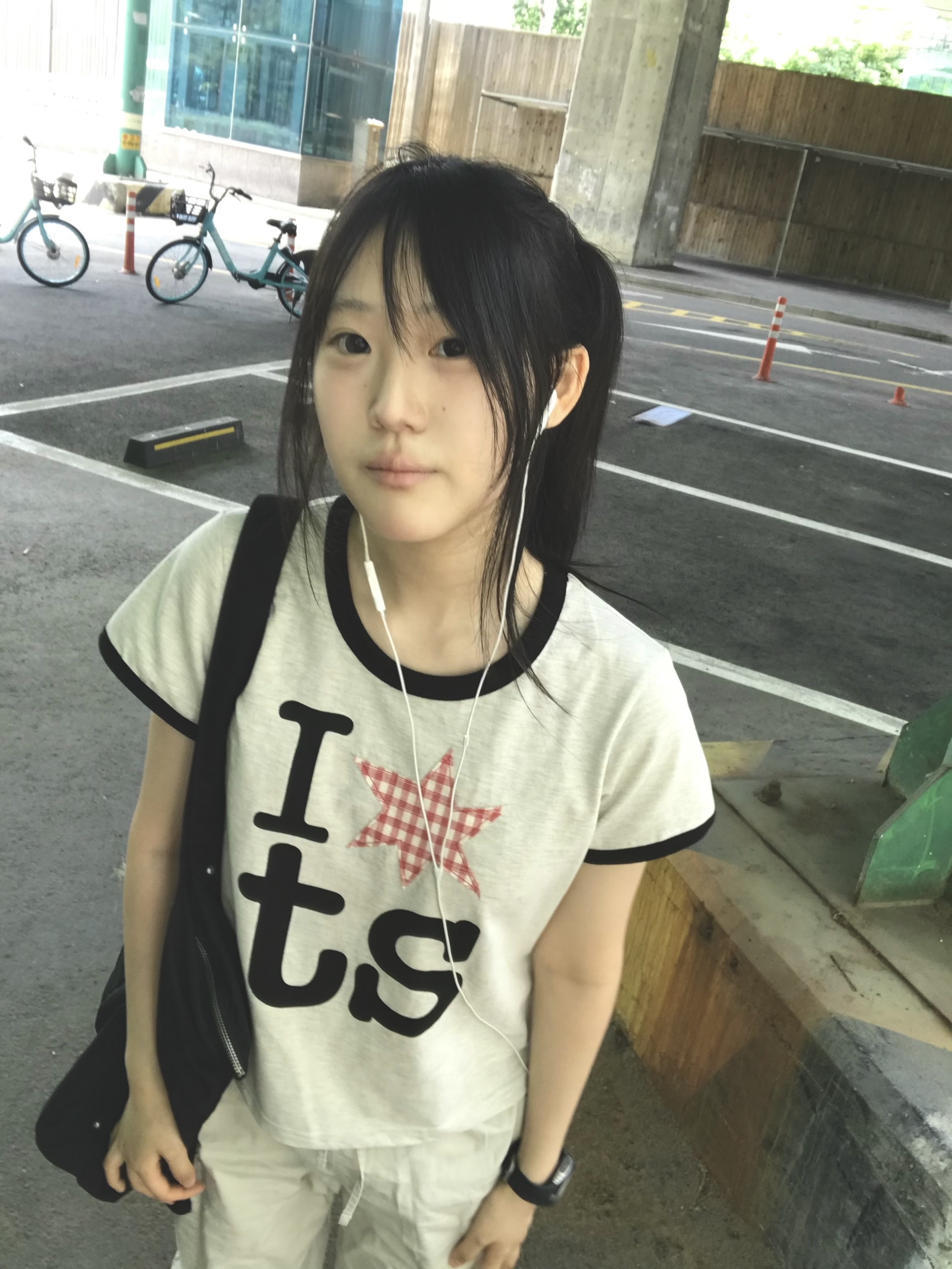 (W) Tansanmagnesium Ringer T-Shirt Ivory 착용 스타일 - 6