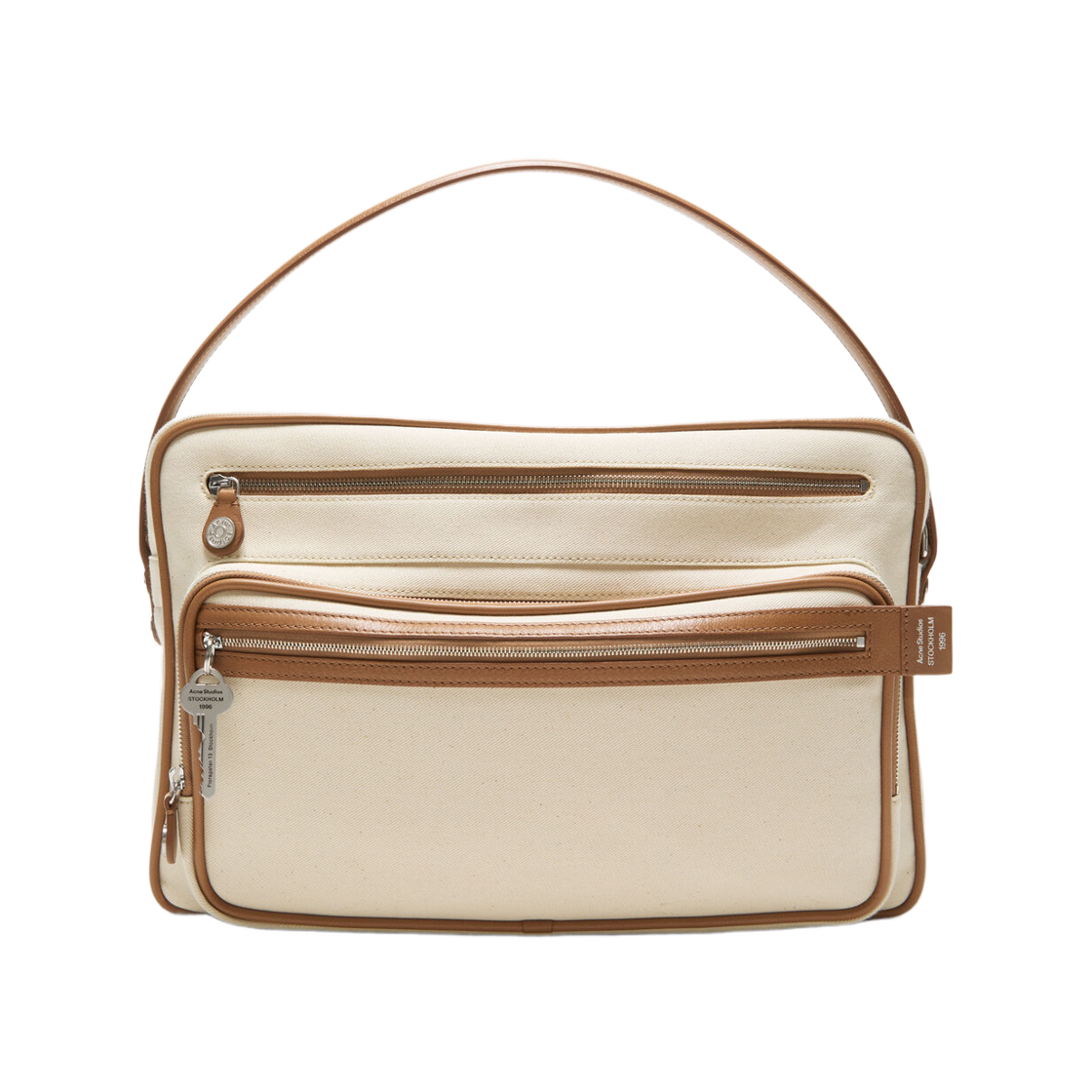 C10325-CX4 Acne Studios Camero Camera Canvas Bag Cream Beige Brown