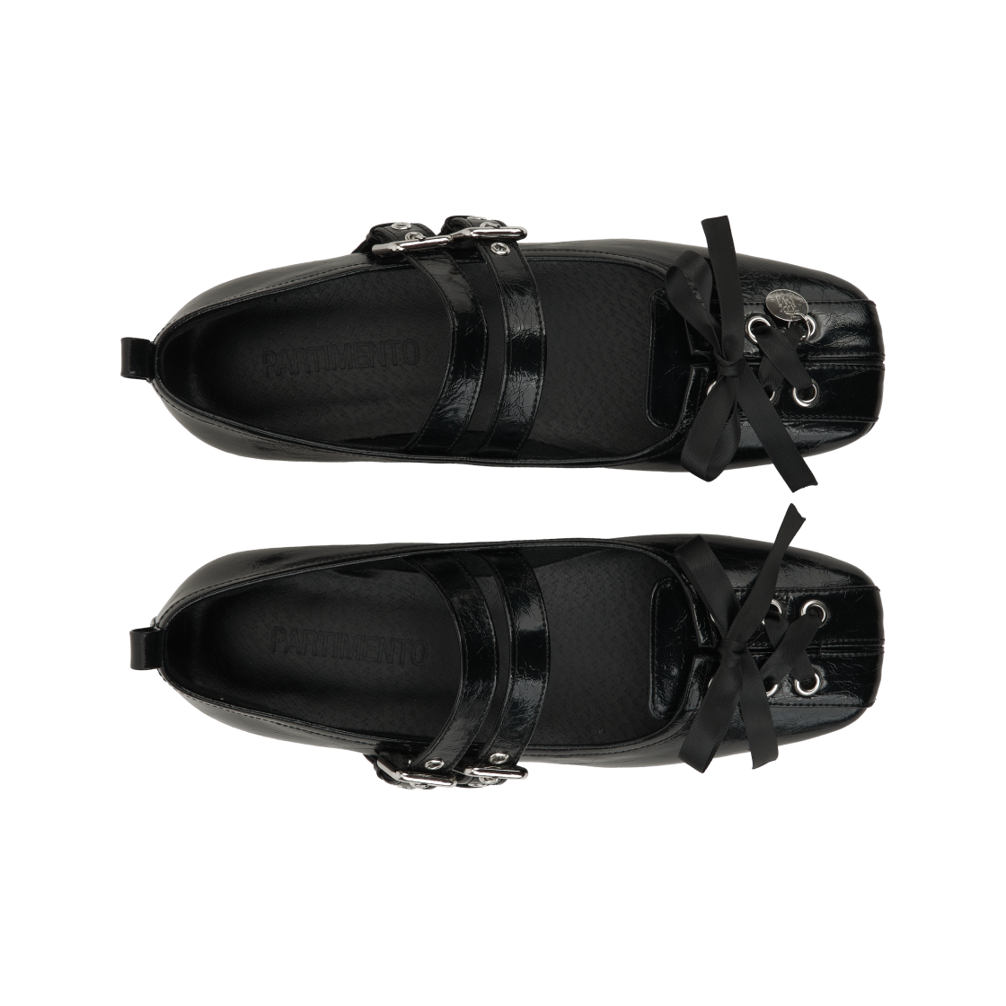 (W) 파르티멘토 발레리나 플랫 블랙((W) Partimento Ballerina Flat Black) - 5
