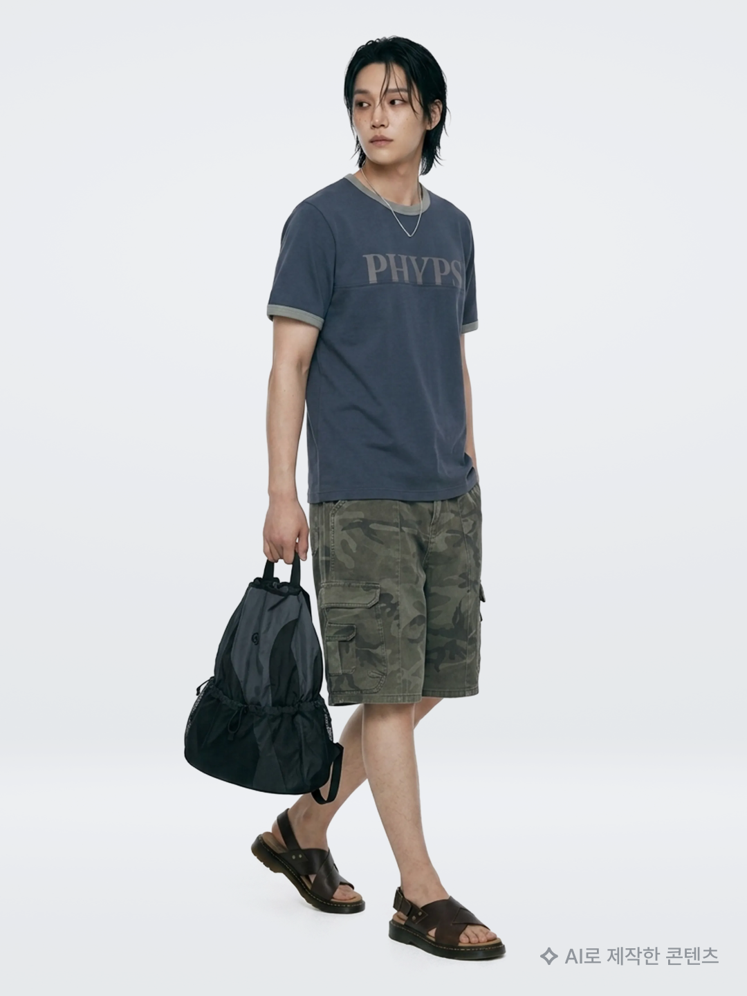 [KREAM 단독] runwhither Windbreaker Jacket V2 Blue, Recto Ribbed Tank Top Off White 착용 스타일 - 8