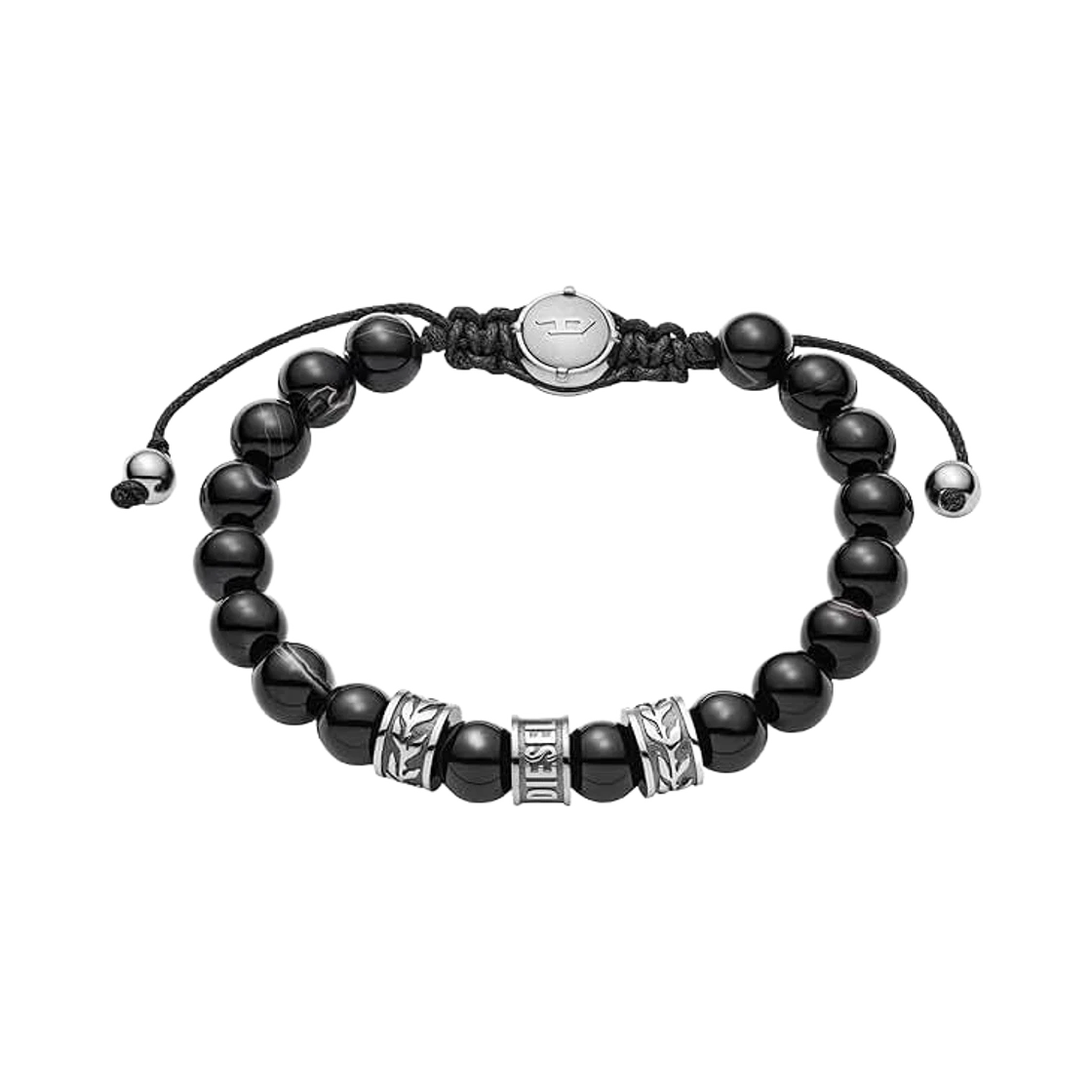 Diesel Diesel DX1101 Semi Precious Stone Stainless Steel Bracelet Black · ONE SIZE
