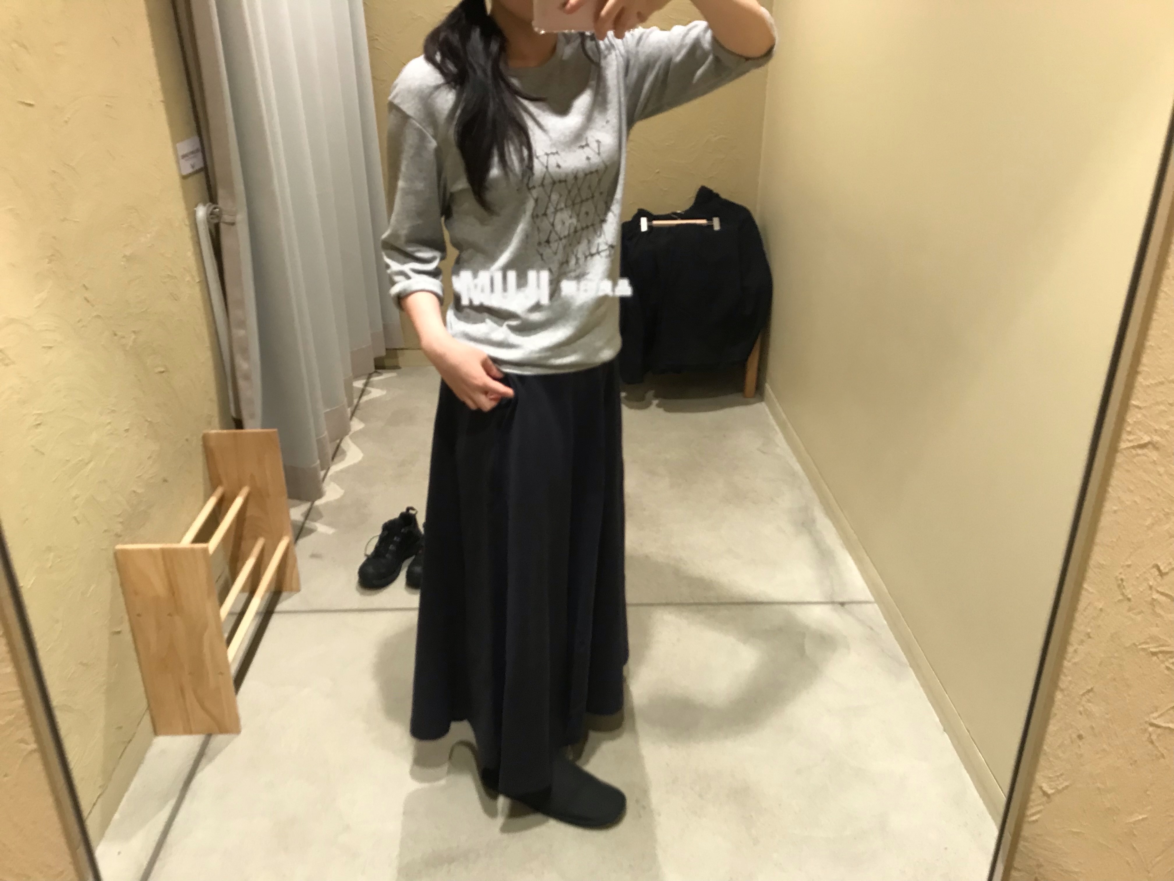 Sansan Gear Lattice T-Shirt Melange Grey 착용 스타일 - 1