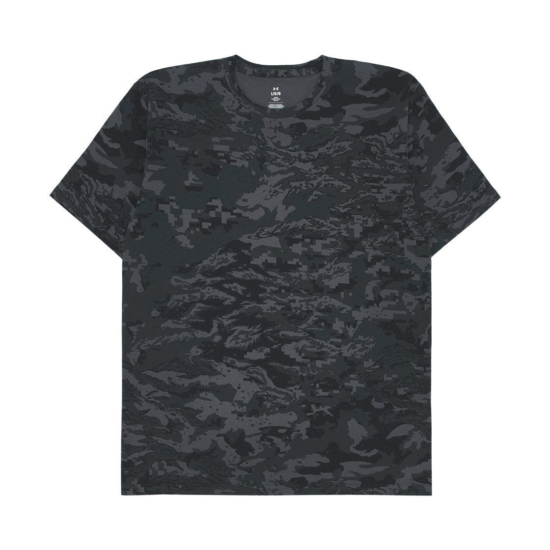 언더아머 ABC 카모 숏슬리브 캐슬락 블랙(Under Armour ABC Camo Short Sleeve Castlerock Black)